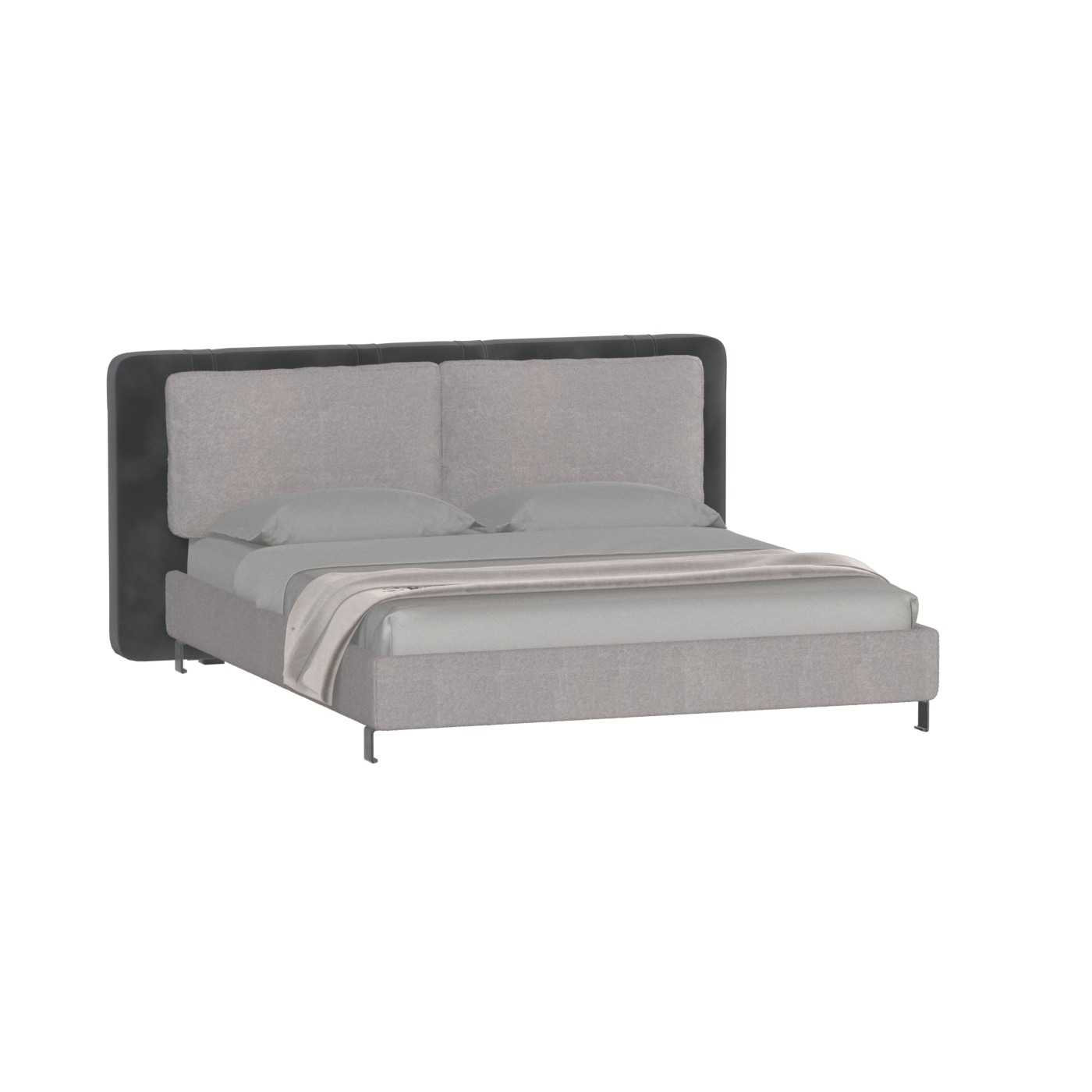 Giovanna Double Bed with Elegant Headboard