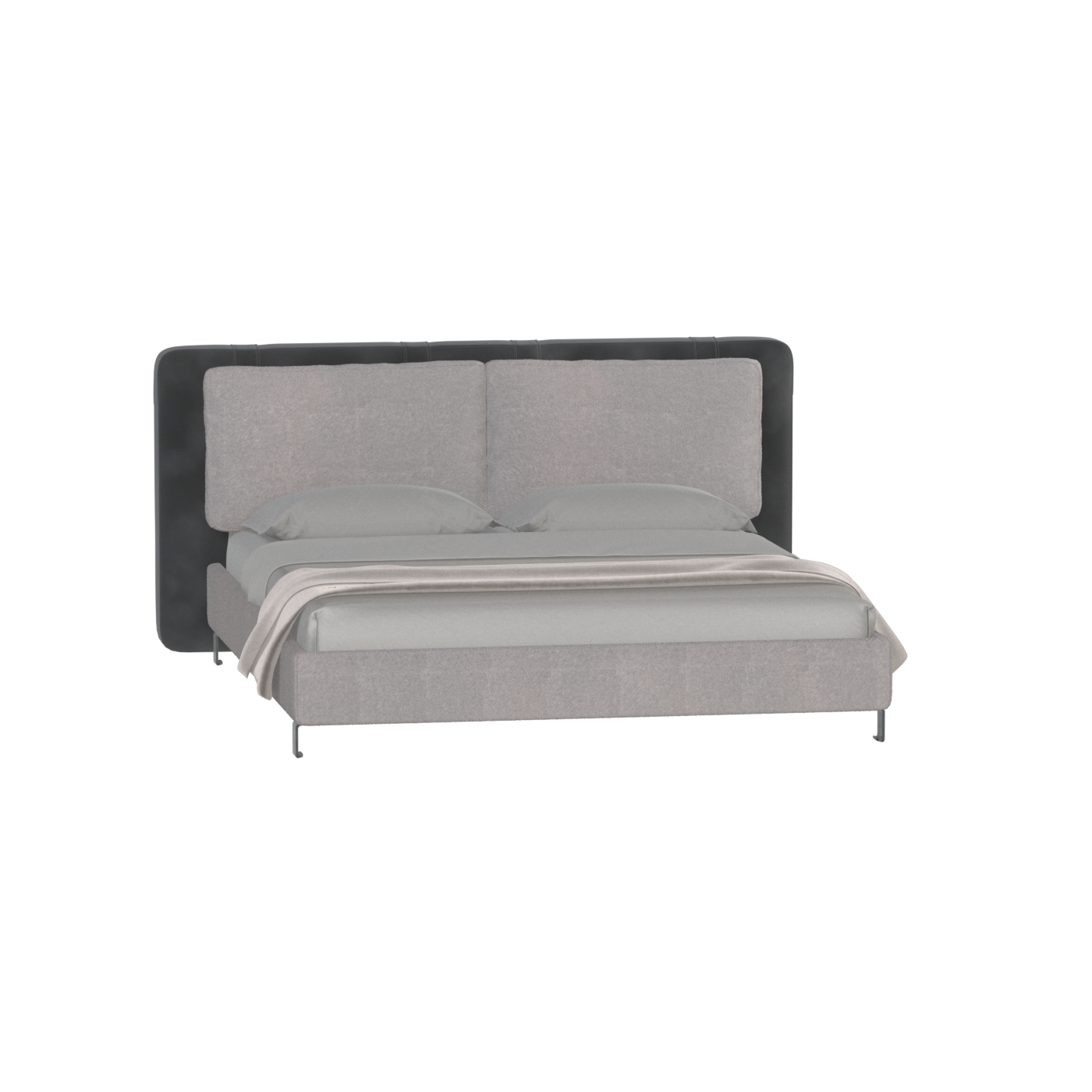 Giovanna Double Bed with Elegant Headboard