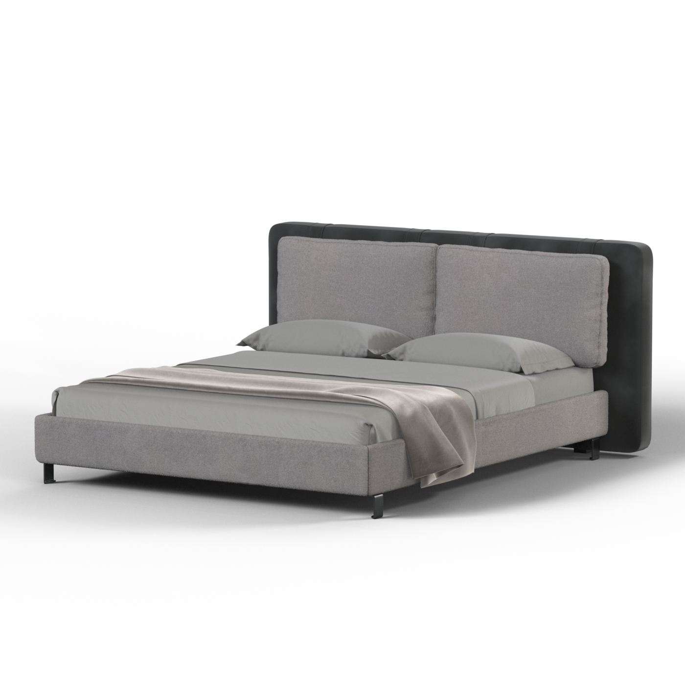 Giovanna Double Bed with Elegant Headboard