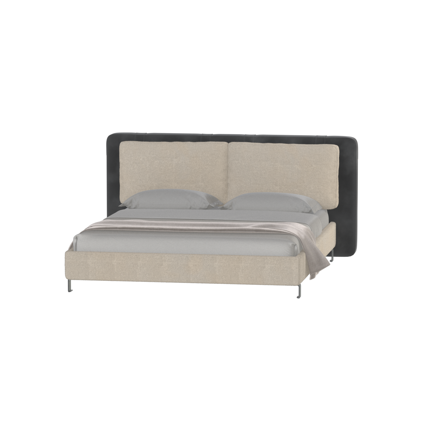 Giovanna Double Bed with Elegant Headboard