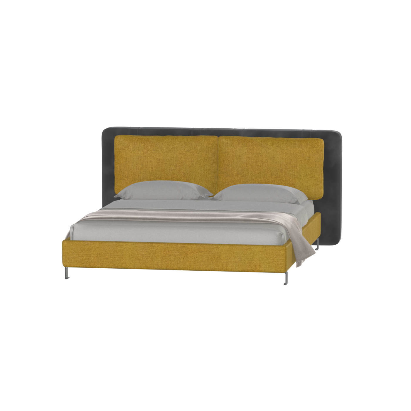 Giovanna Double Bed with Elegant Headboard