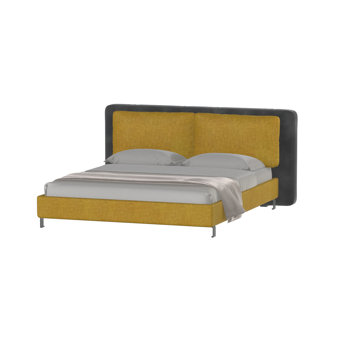 Giovanna Double Bed with Elegant Headboard