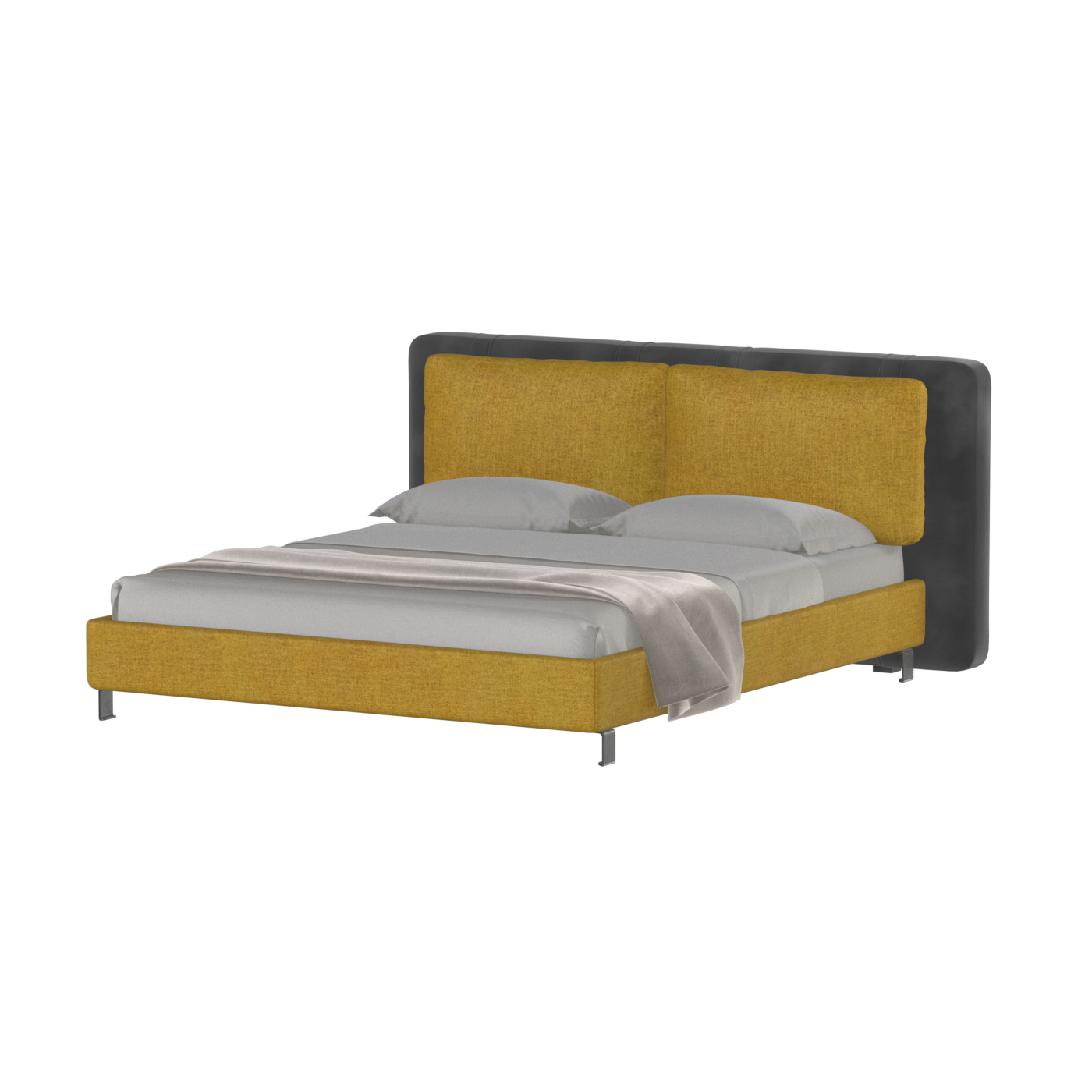 Giovanna Double Bed with Elegant Headboard