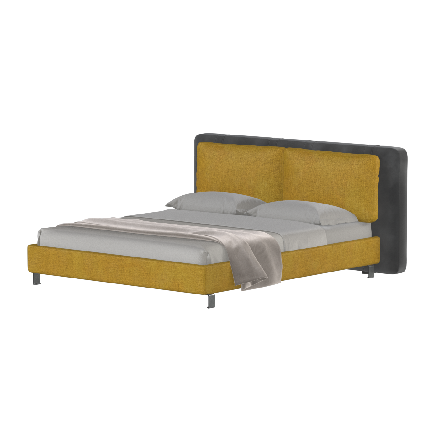 Giovanna Double Bed with Elegant Headboard
