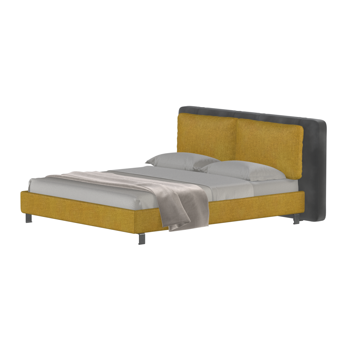 Giovanna Double Bed with Elegant Headboard