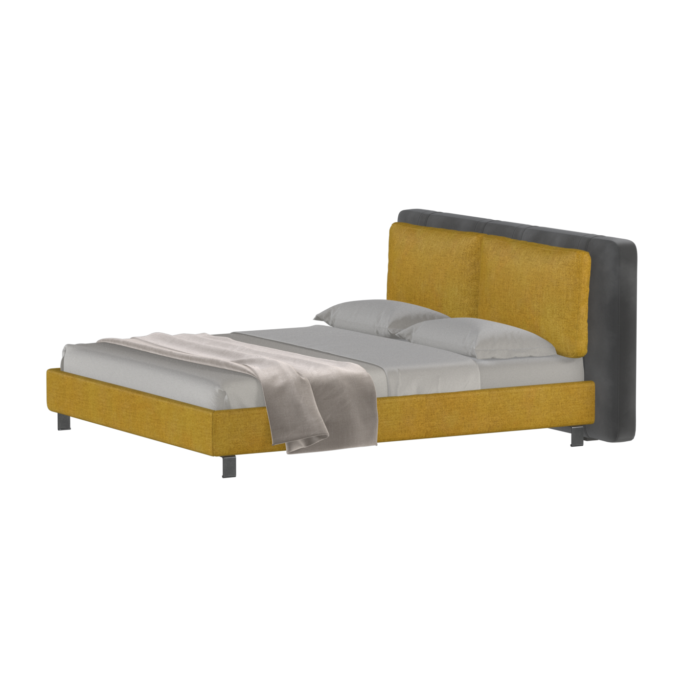 Giovanna Double Bed with Elegant Headboard