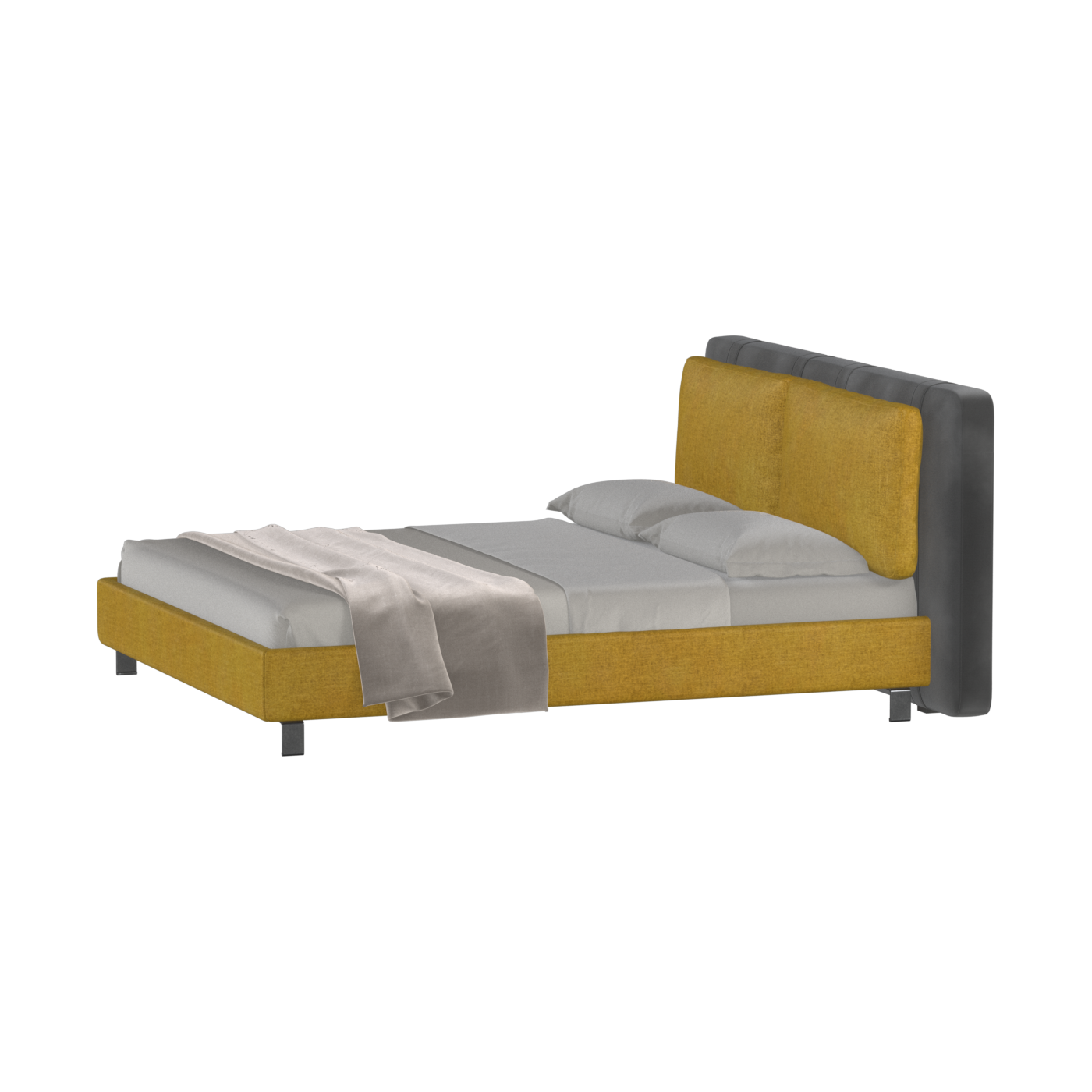 Giovanna Double Bed with Elegant Headboard