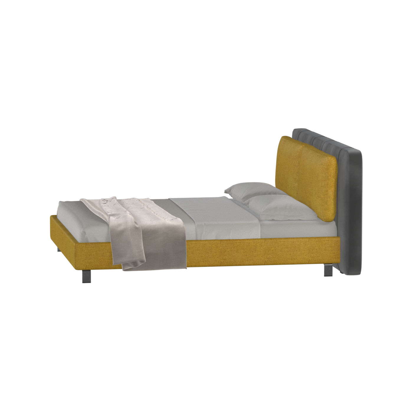 Giovanna Double Bed with Elegant Headboard