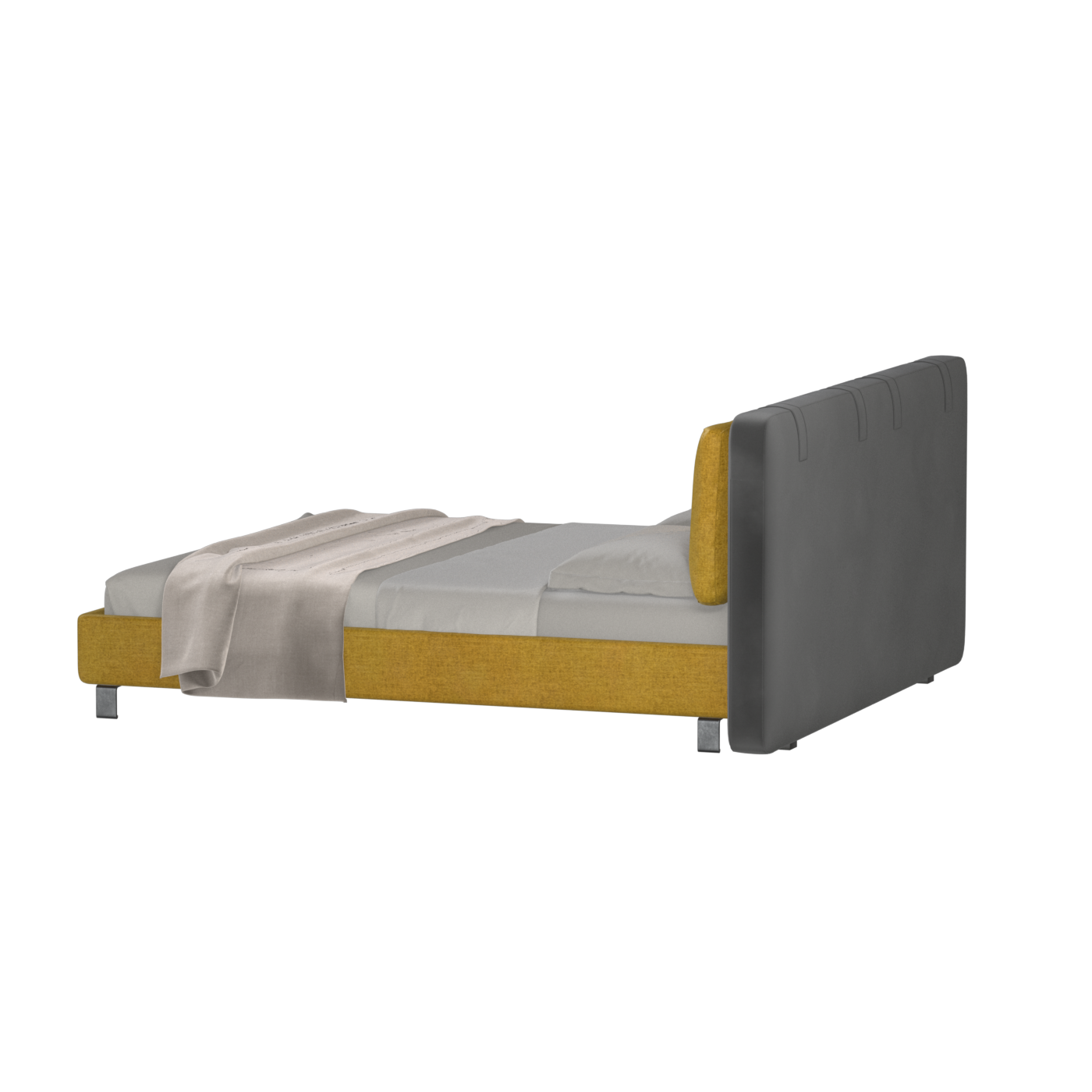Giovanna Double Bed with Elegant Headboard