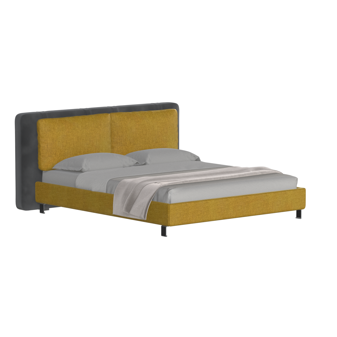 Giovanna Double Bed with Elegant Headboard
