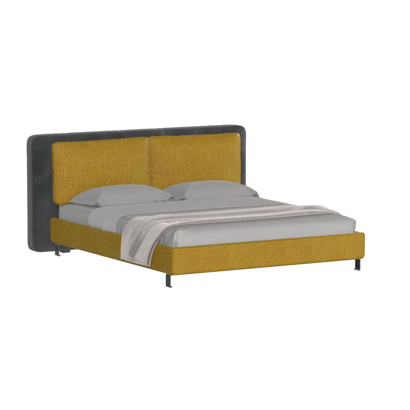 Giovanna Double Bed with Elegant Headboard