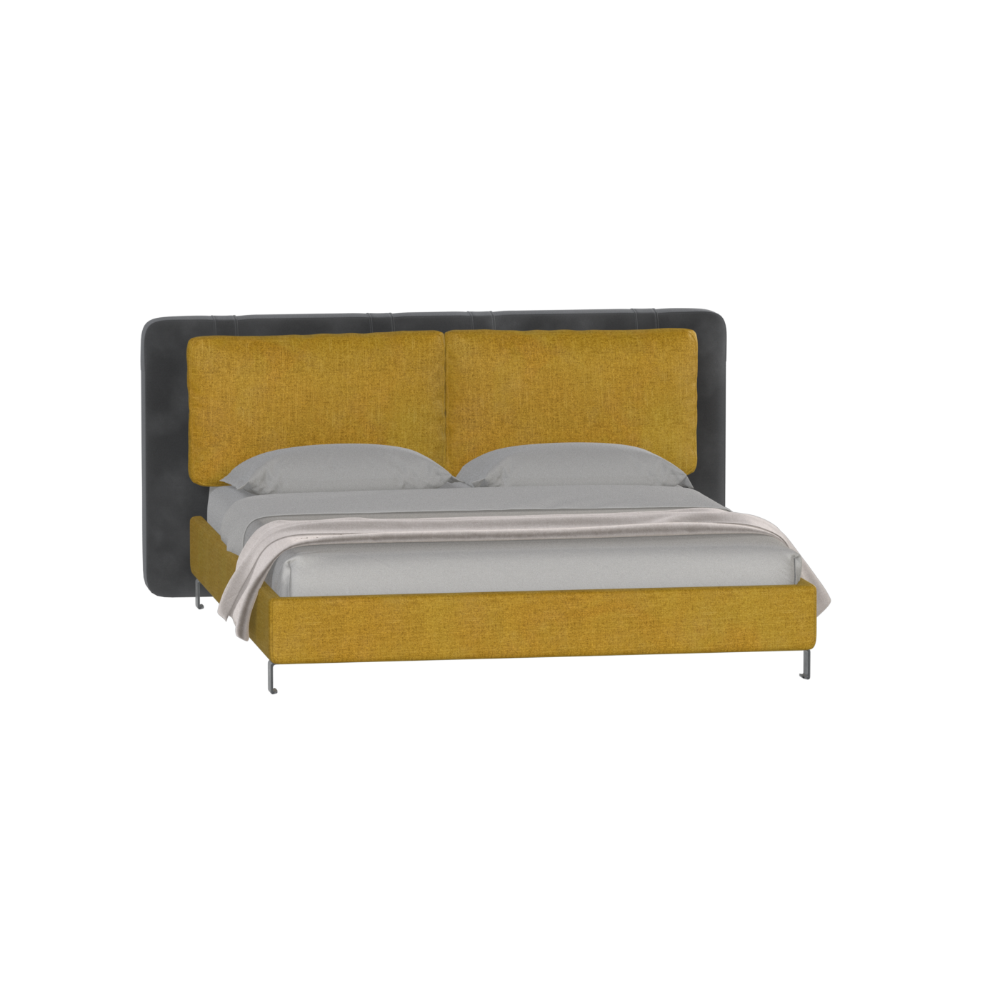 Giovanna Double Bed with Elegant Headboard