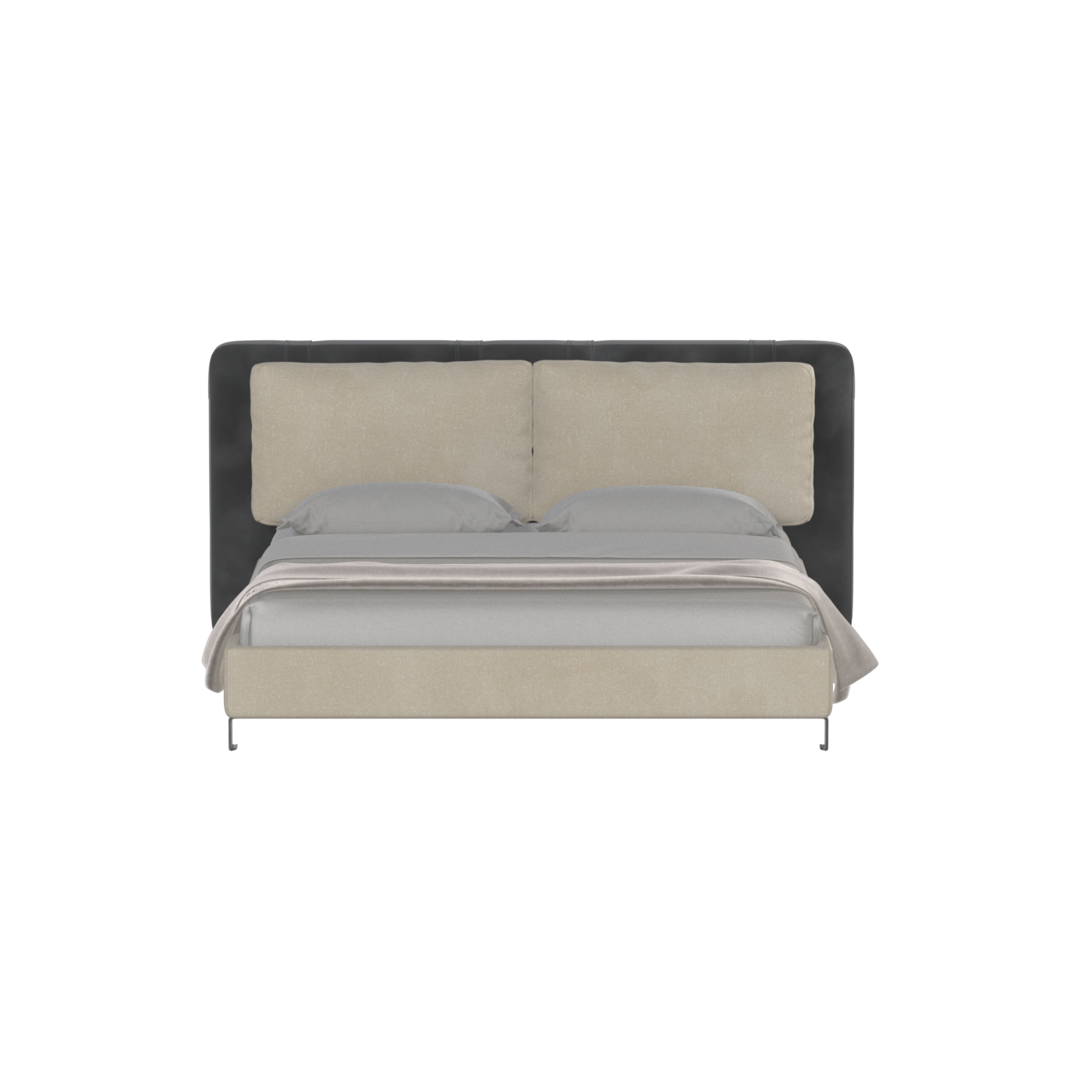 Giovanna Double Bed with Elegant Headboard