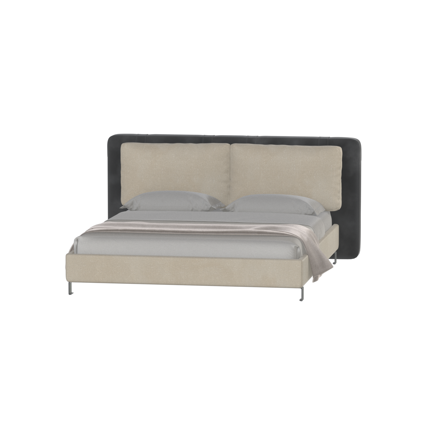 Giovanna Double Bed with Elegant Headboard