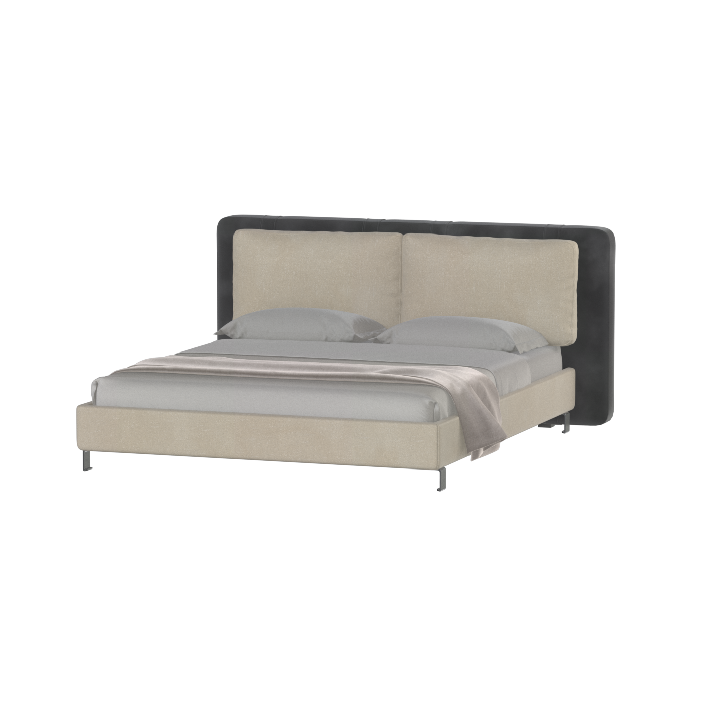 Giovanna Double Bed with Elegant Headboard