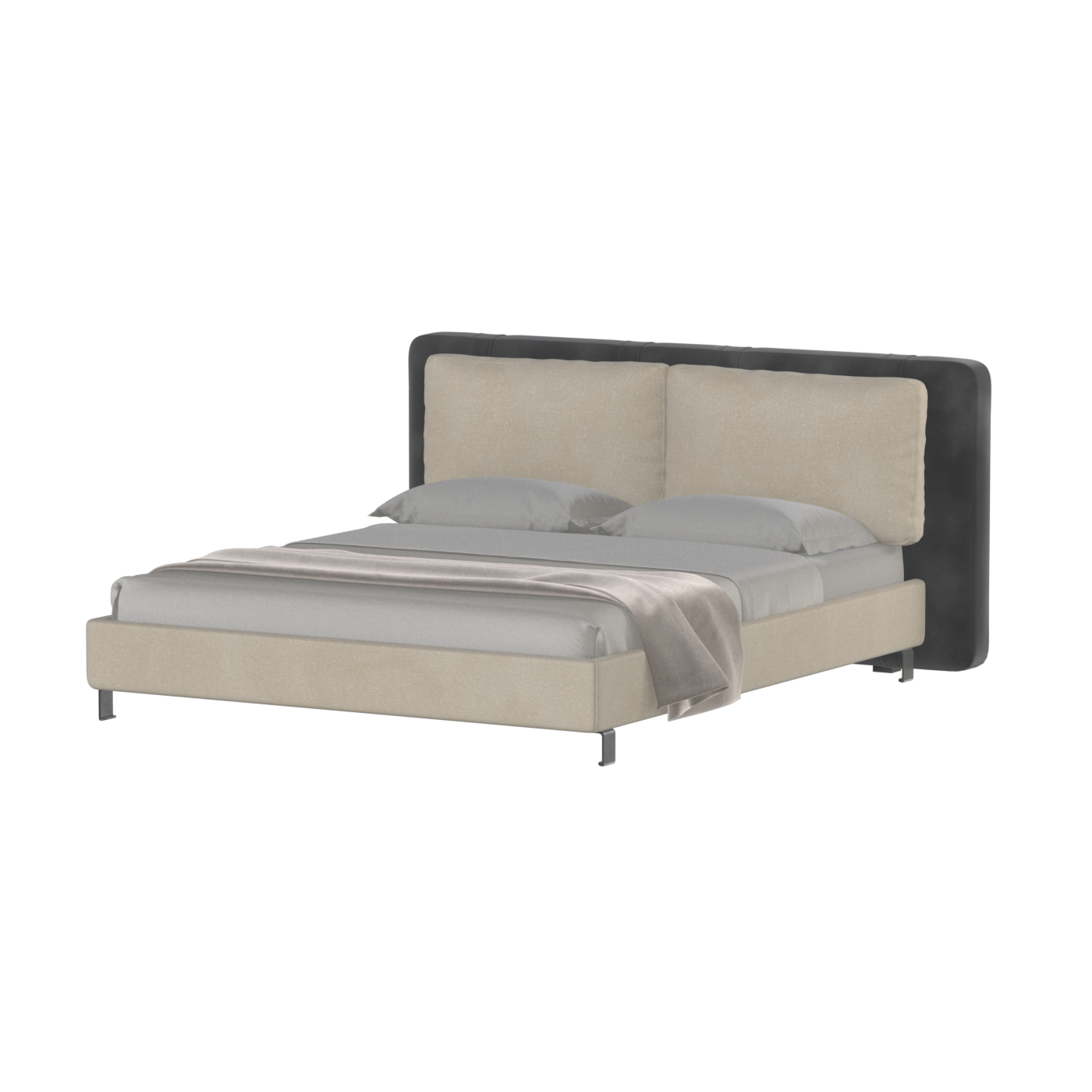 Giovanna Double Bed with Elegant Headboard