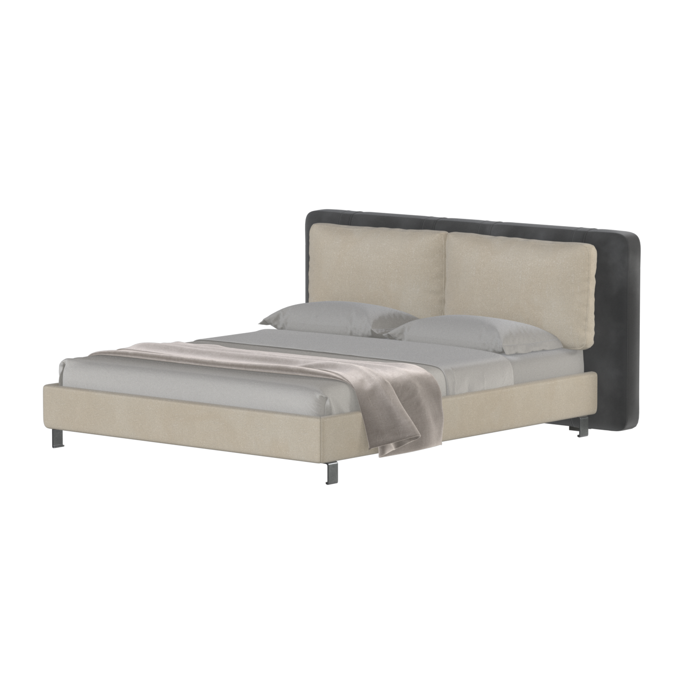 Giovanna Double Bed with Elegant Headboard