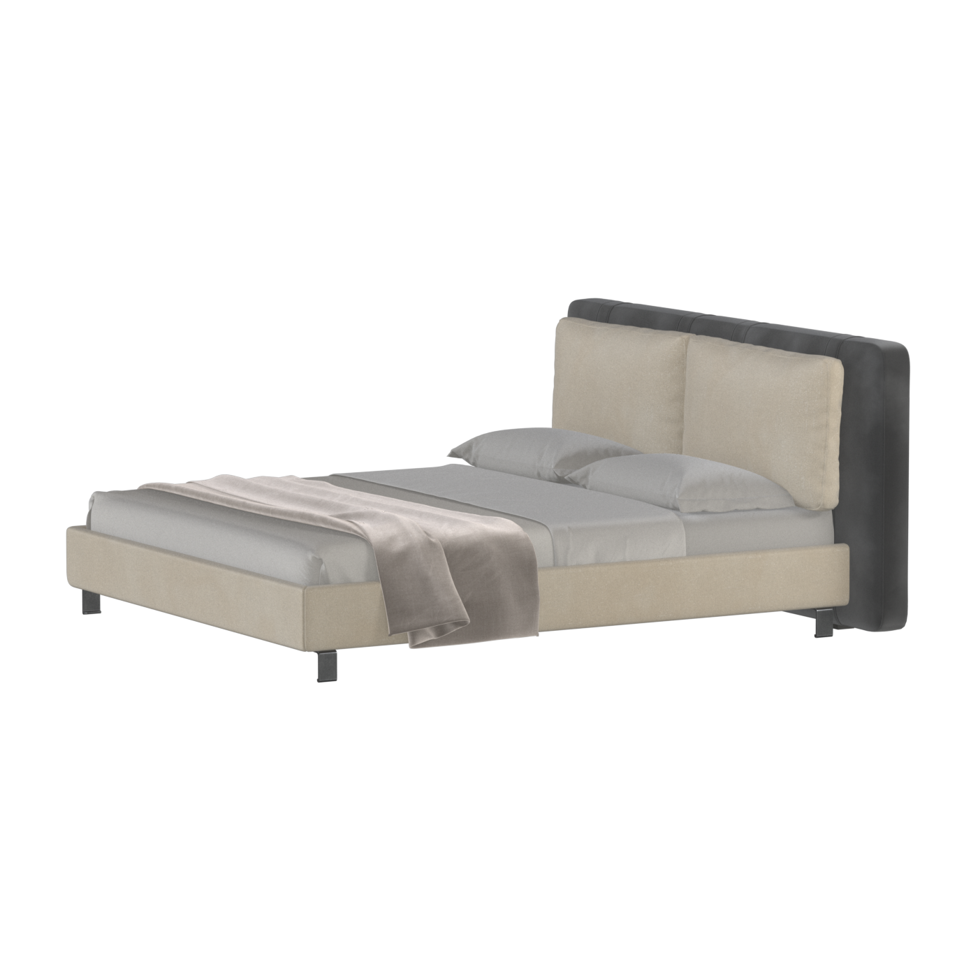 Giovanna Double Bed with Elegant Headboard