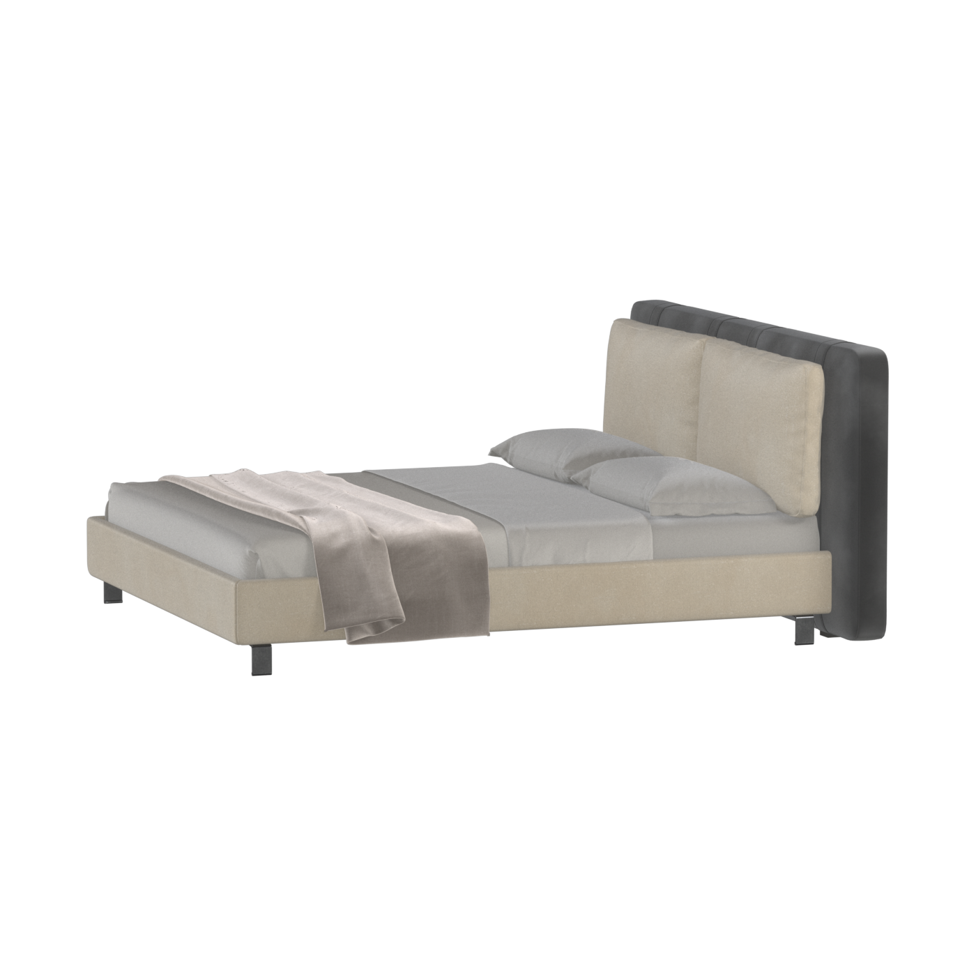 Giovanna Double Bed with Elegant Headboard