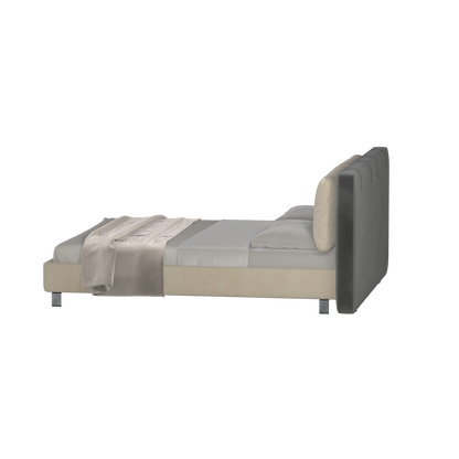 Giovanna Double Bed with Elegant Headboard