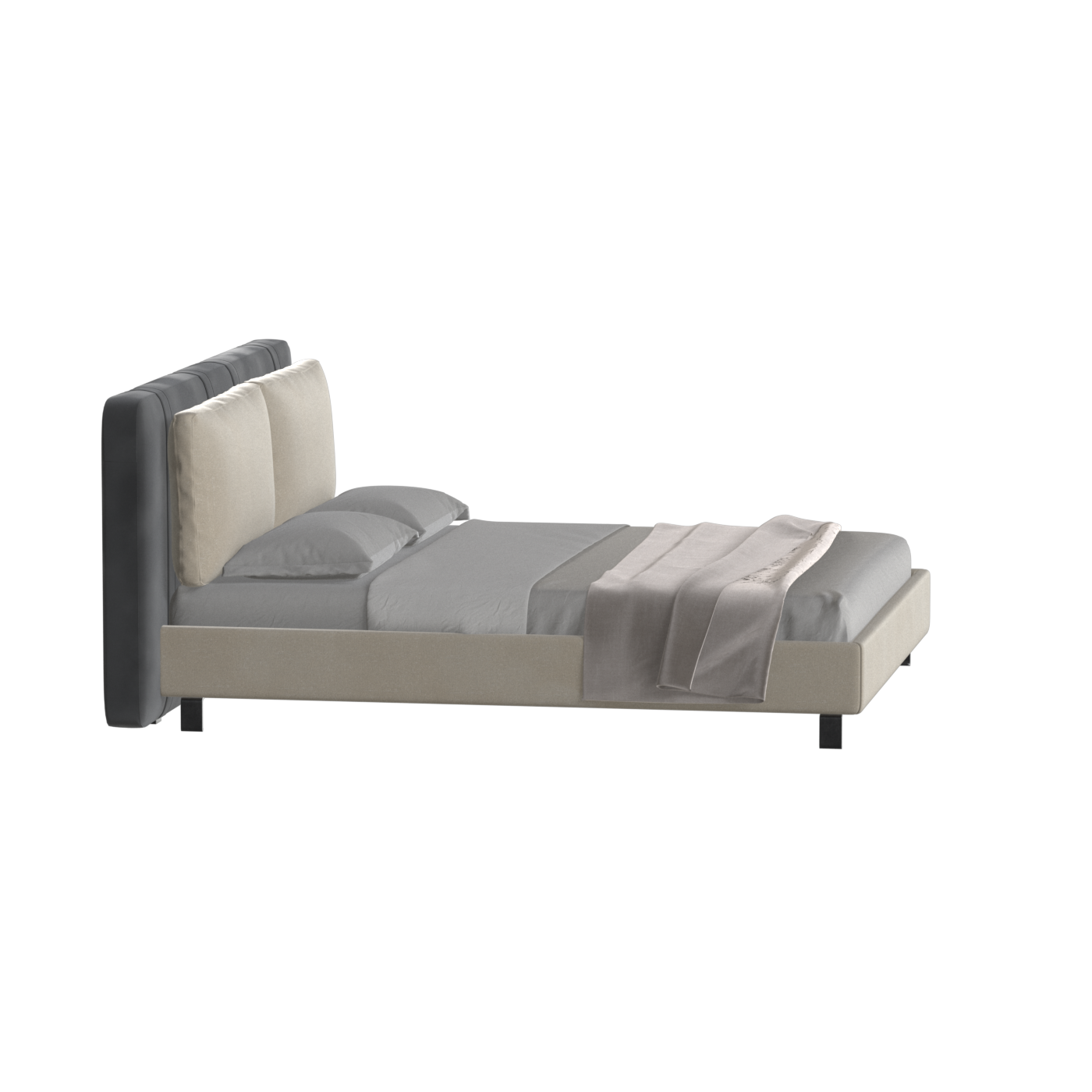 Giovanna Double Bed with Elegant Headboard