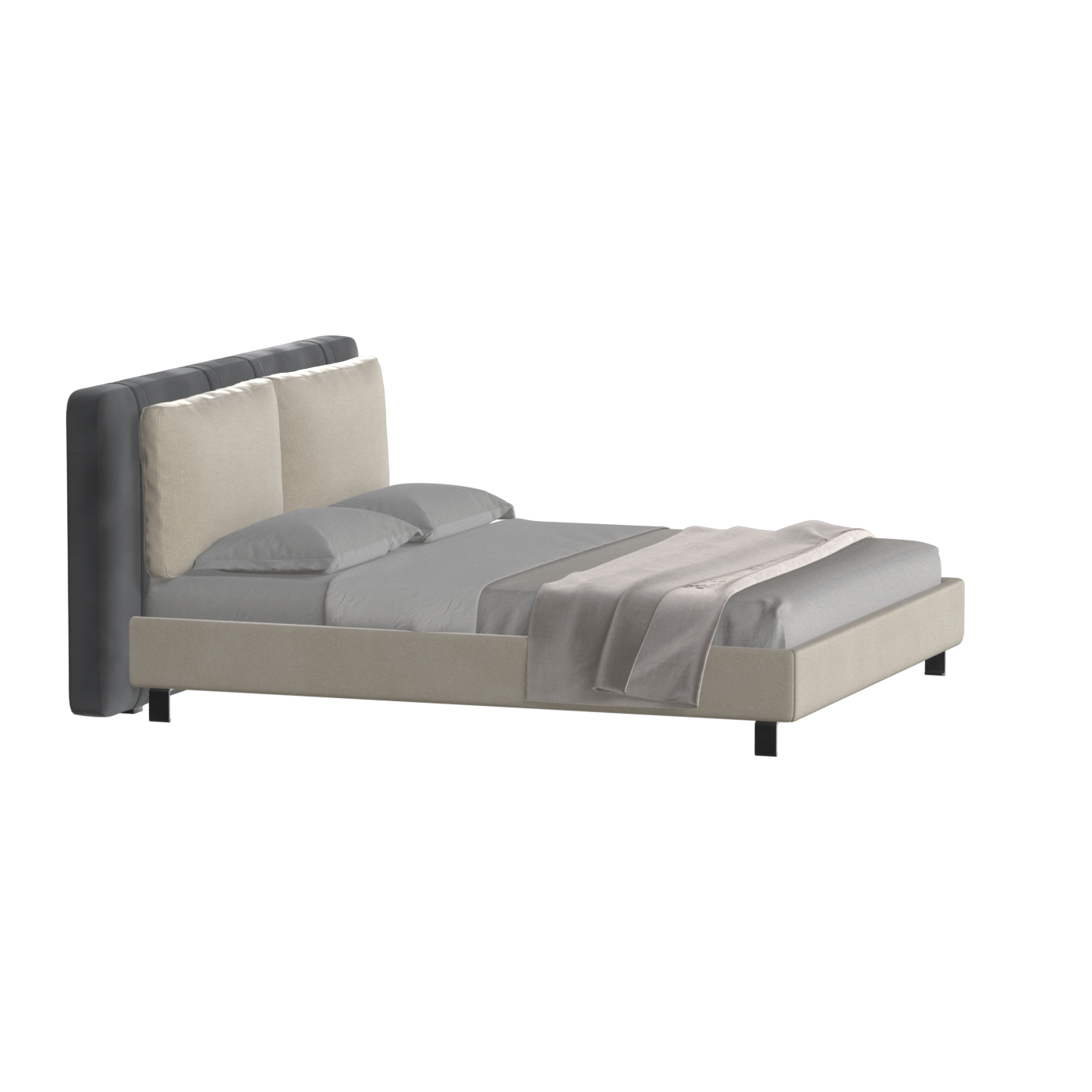 Giovanna Double Bed with Elegant Headboard