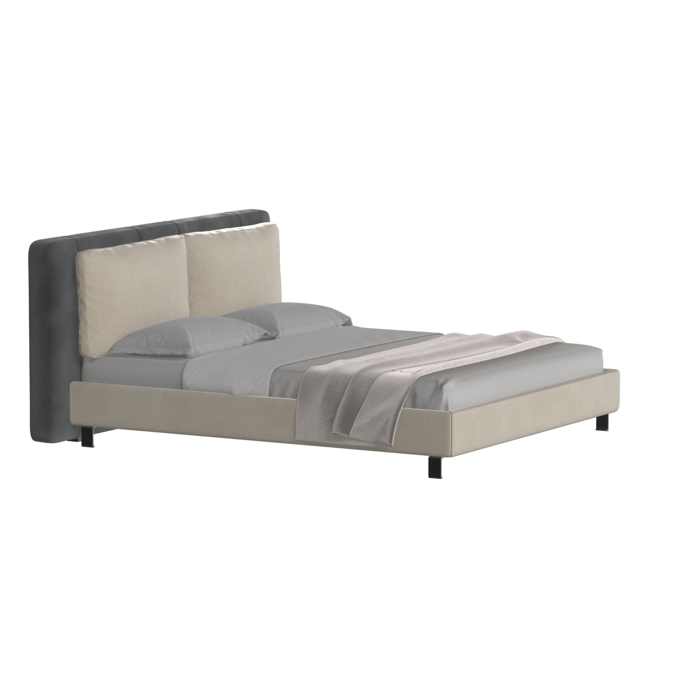 Giovanna Double Bed with Elegant Headboard