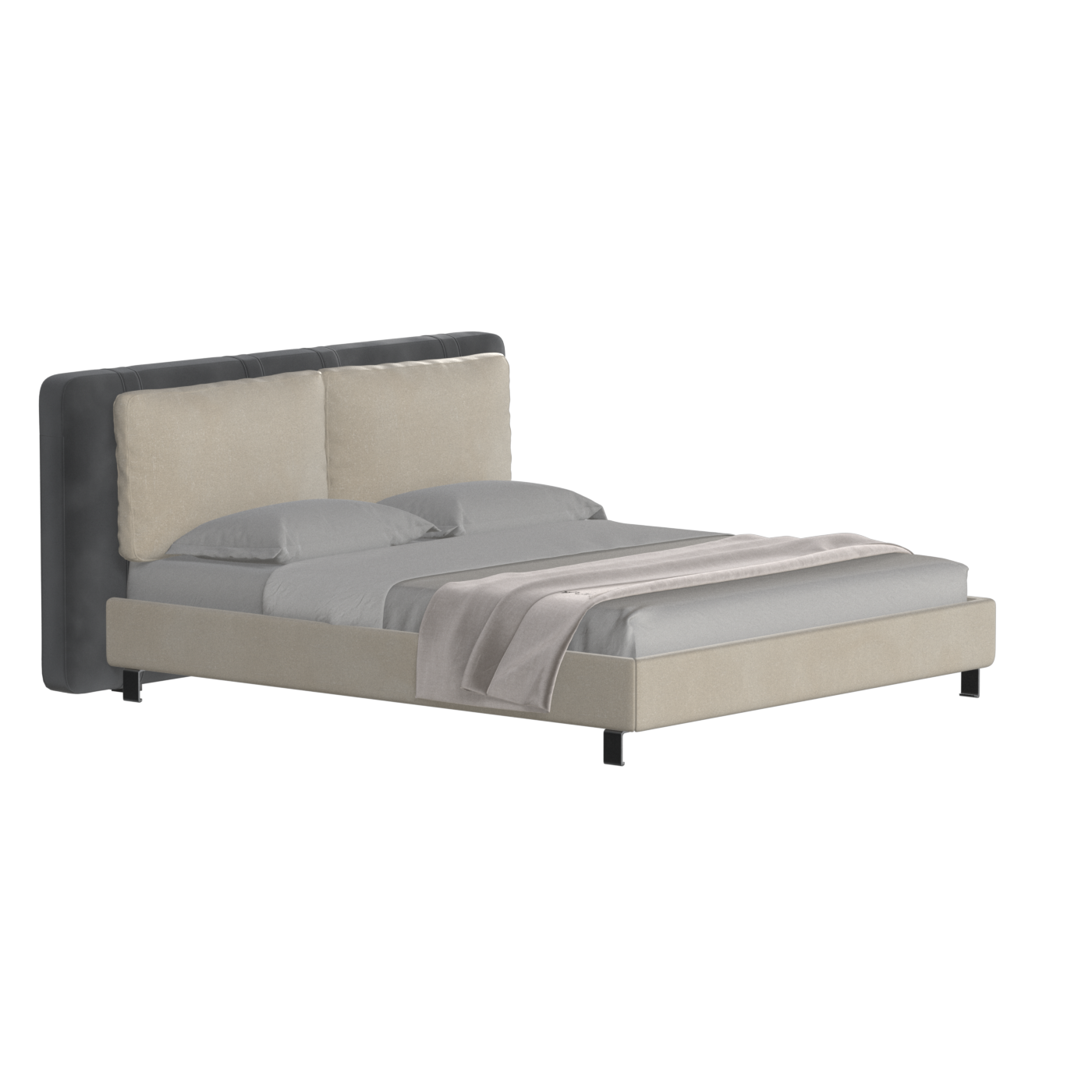 Giovanna Double Bed with Elegant Headboard
