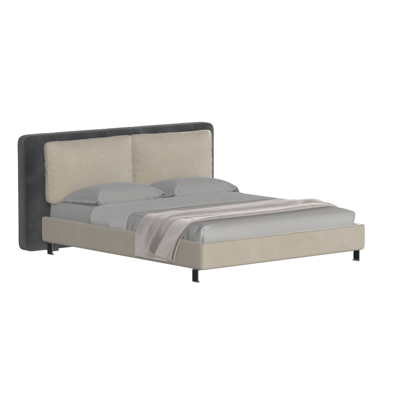 Giovanna Double Bed with Elegant Headboard