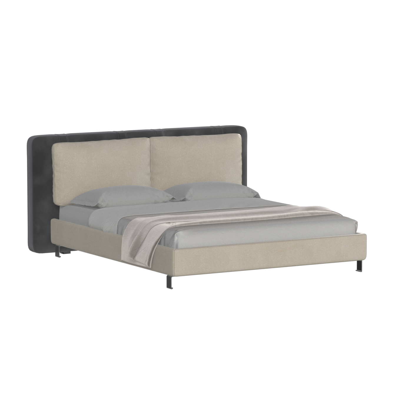 Giovanna Double Bed with Elegant Headboard