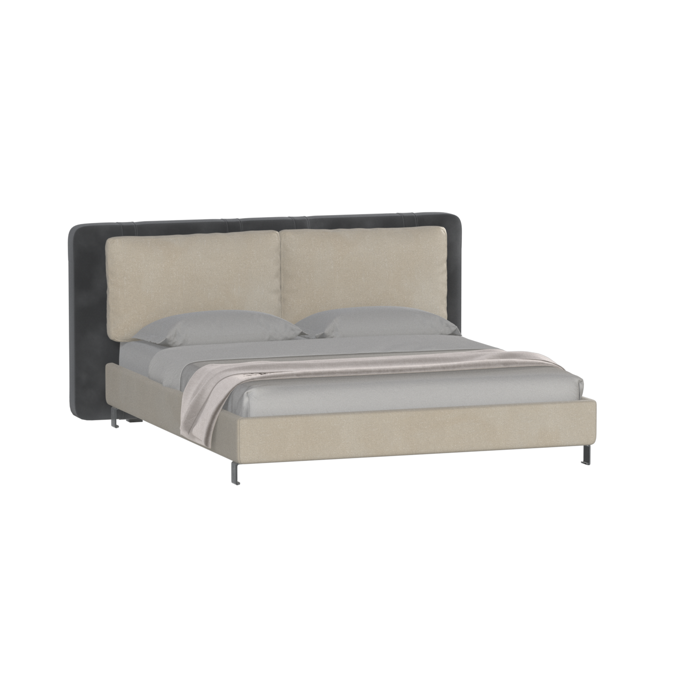 Giovanna Double Bed with Elegant Headboard