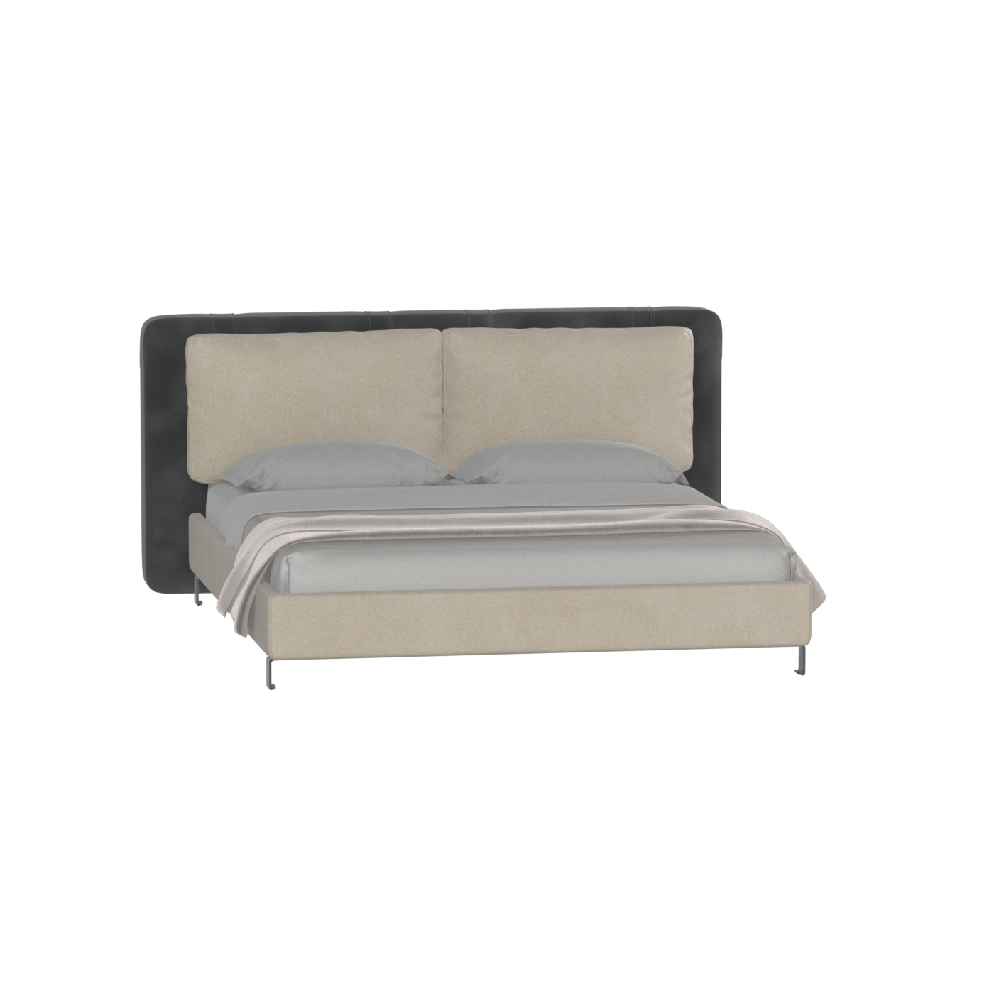 Giovanna Double Bed with Elegant Headboard