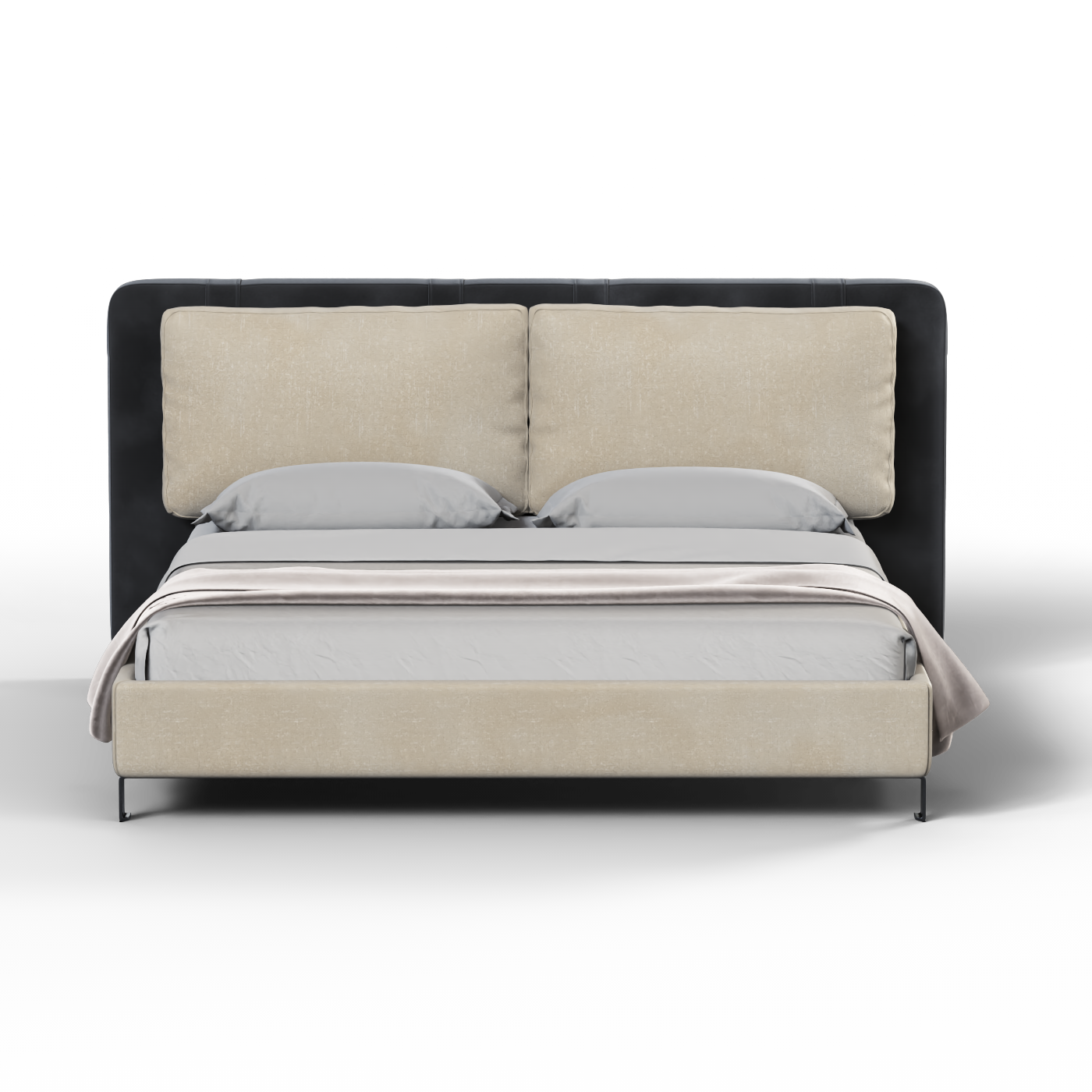 Giovanna Double Bed with Elegant Headboard