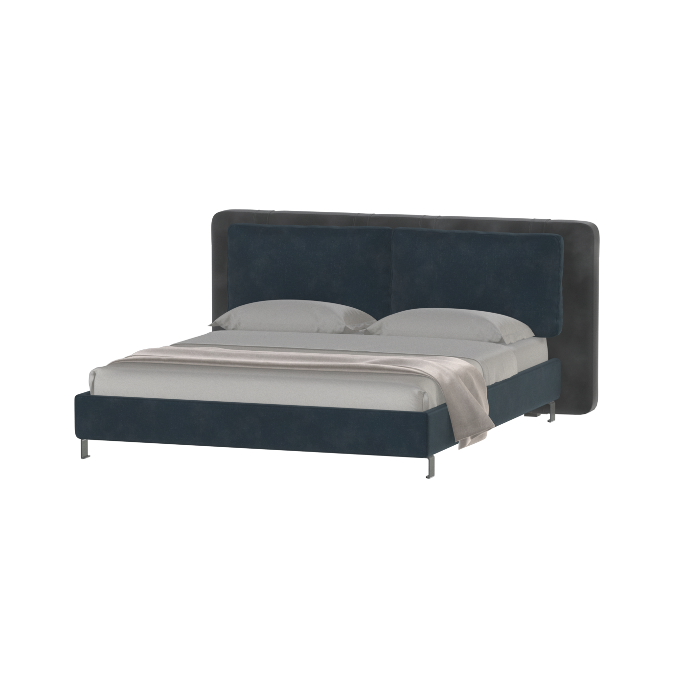 Giovanna Double Bed with Elegant Headboard