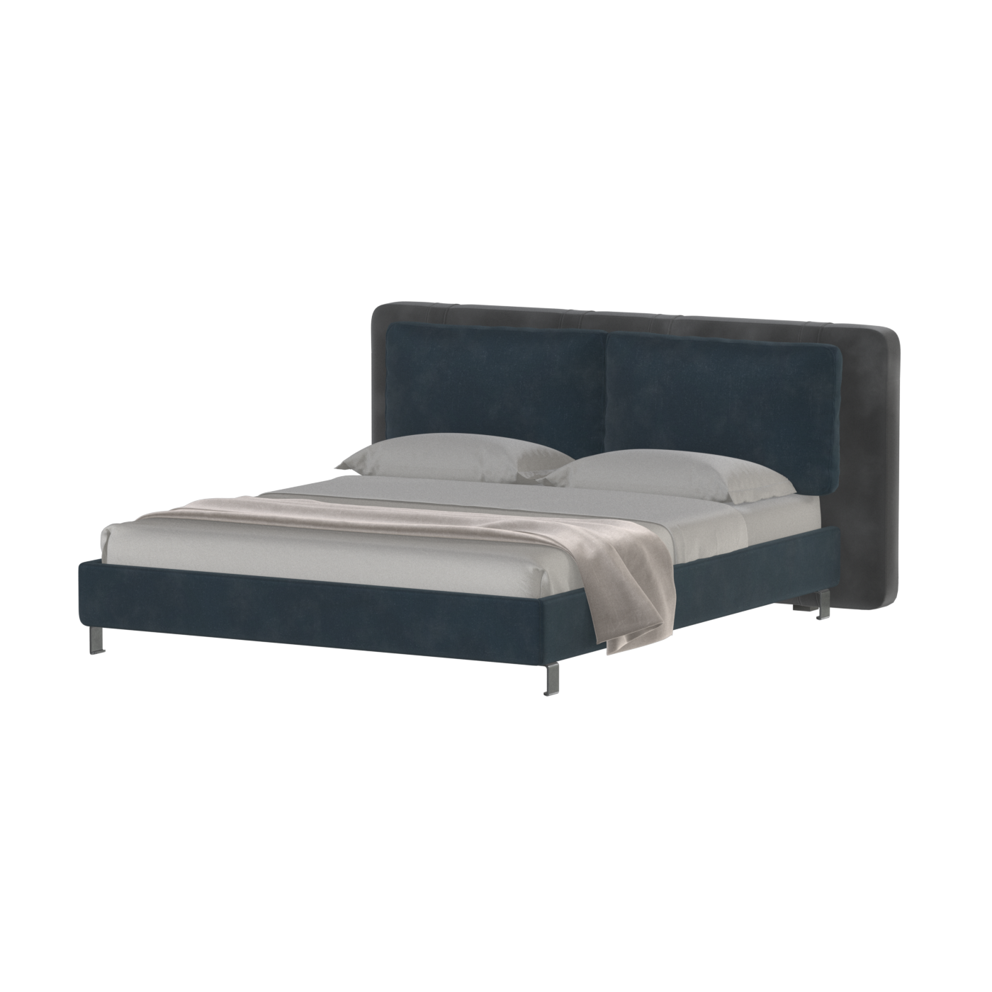 Giovanna Double Bed with Elegant Headboard