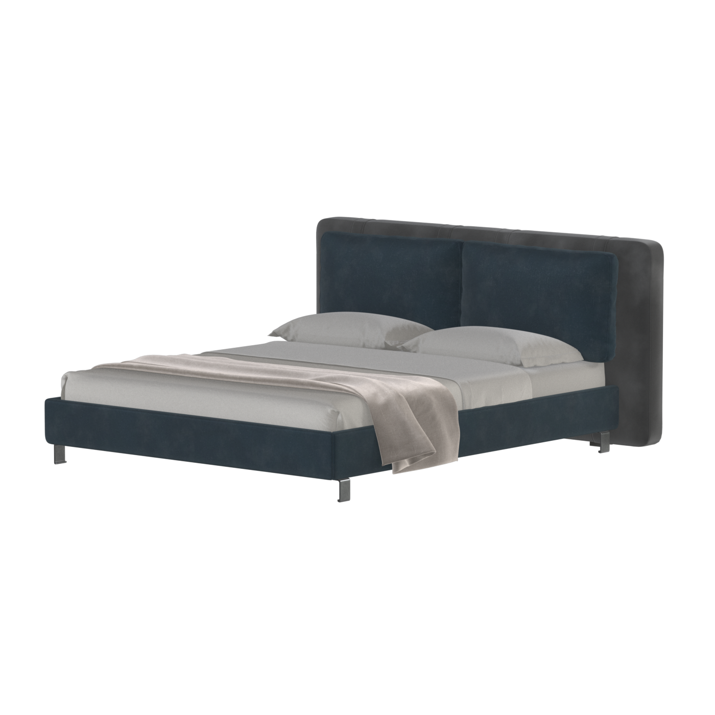 Giovanna Double Bed with Elegant Headboard