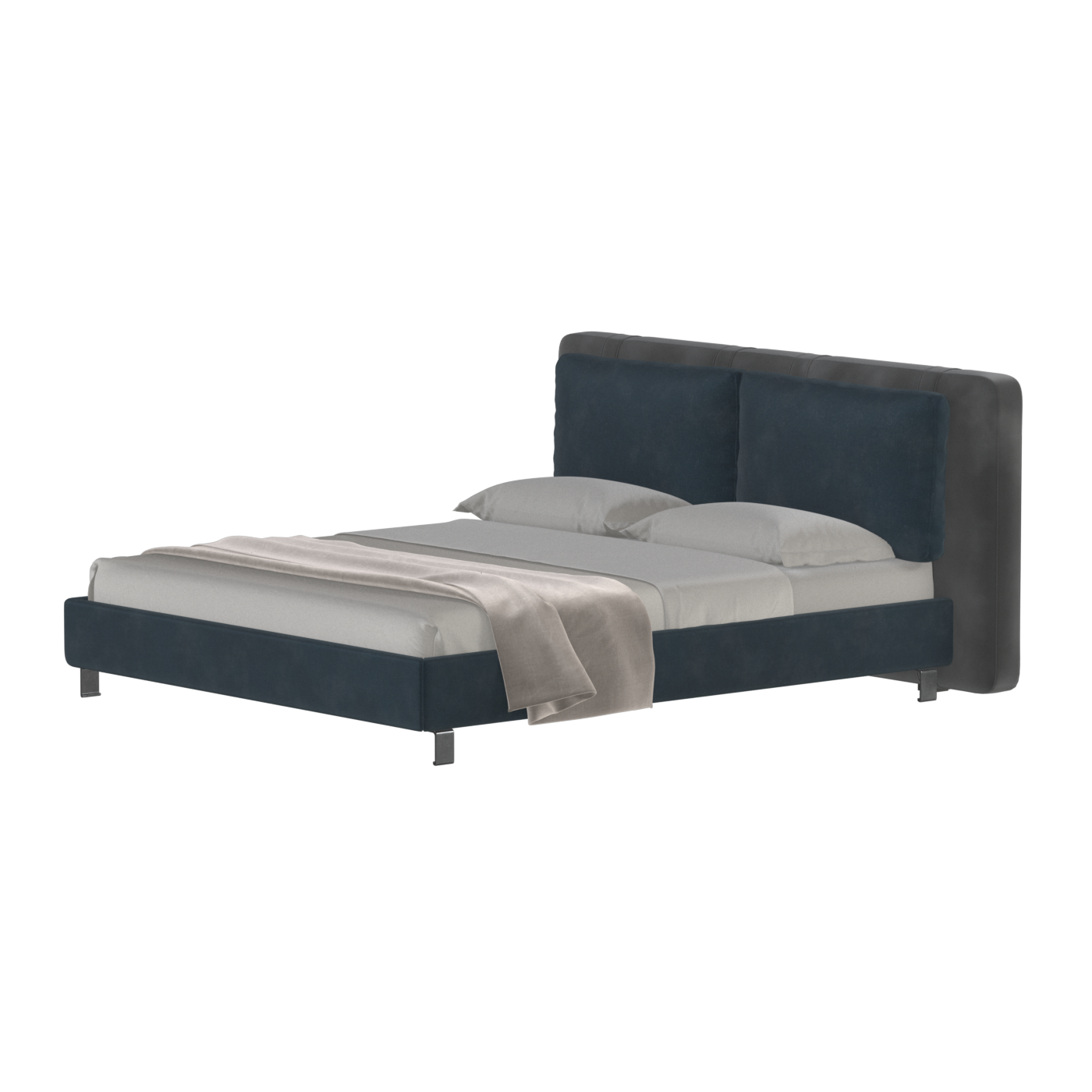 Giovanna Double Bed with Elegant Headboard