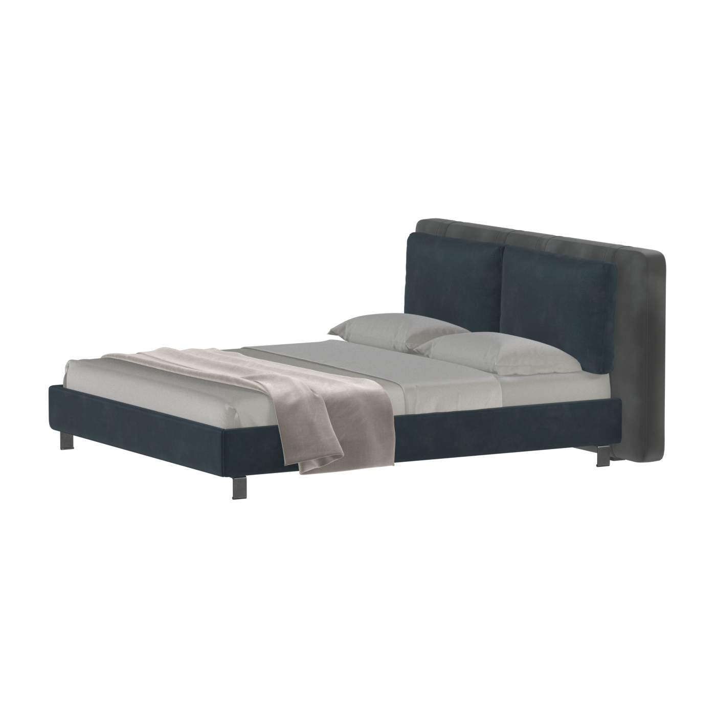 Giovanna Double Bed with Elegant Headboard