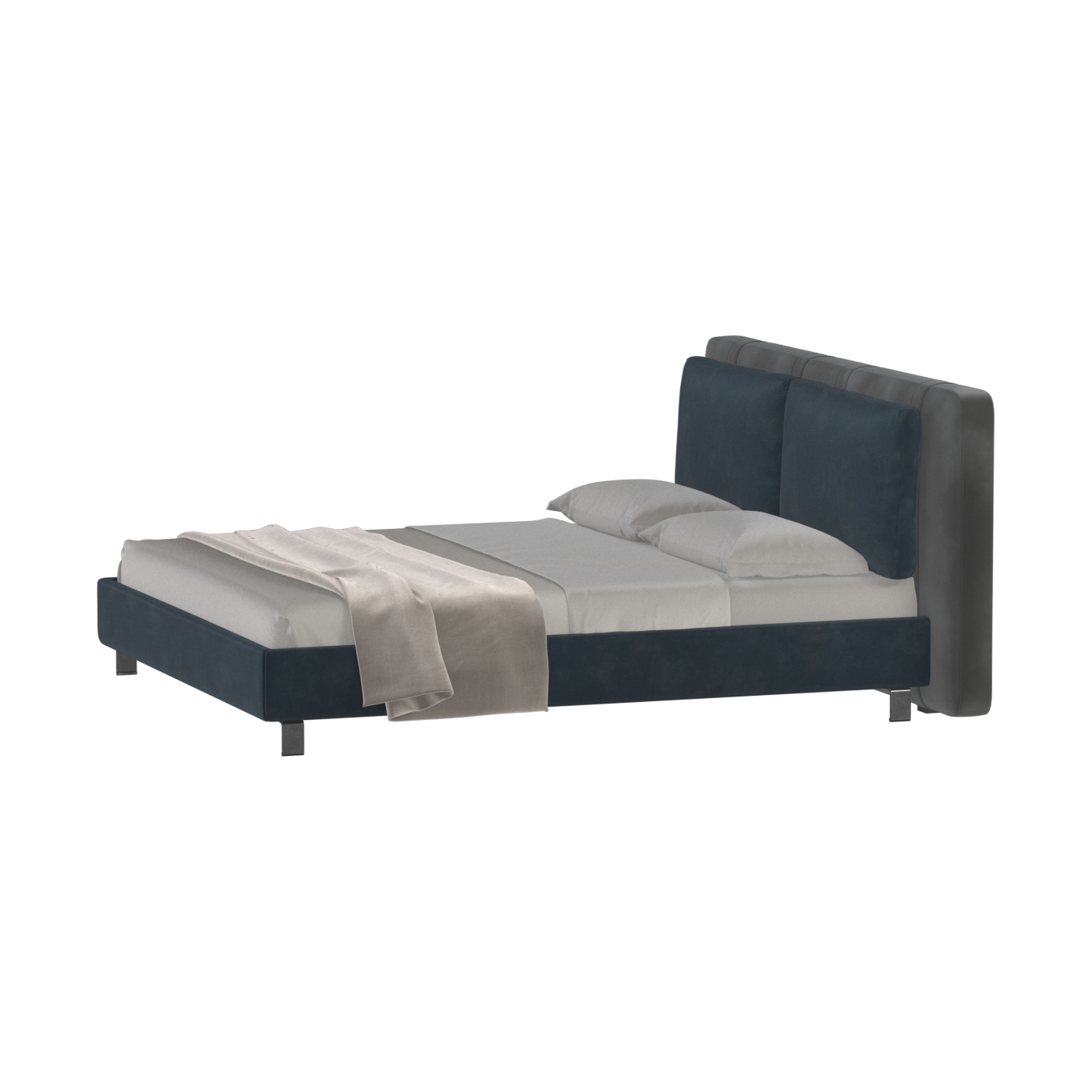 Giovanna Double Bed with Elegant Headboard