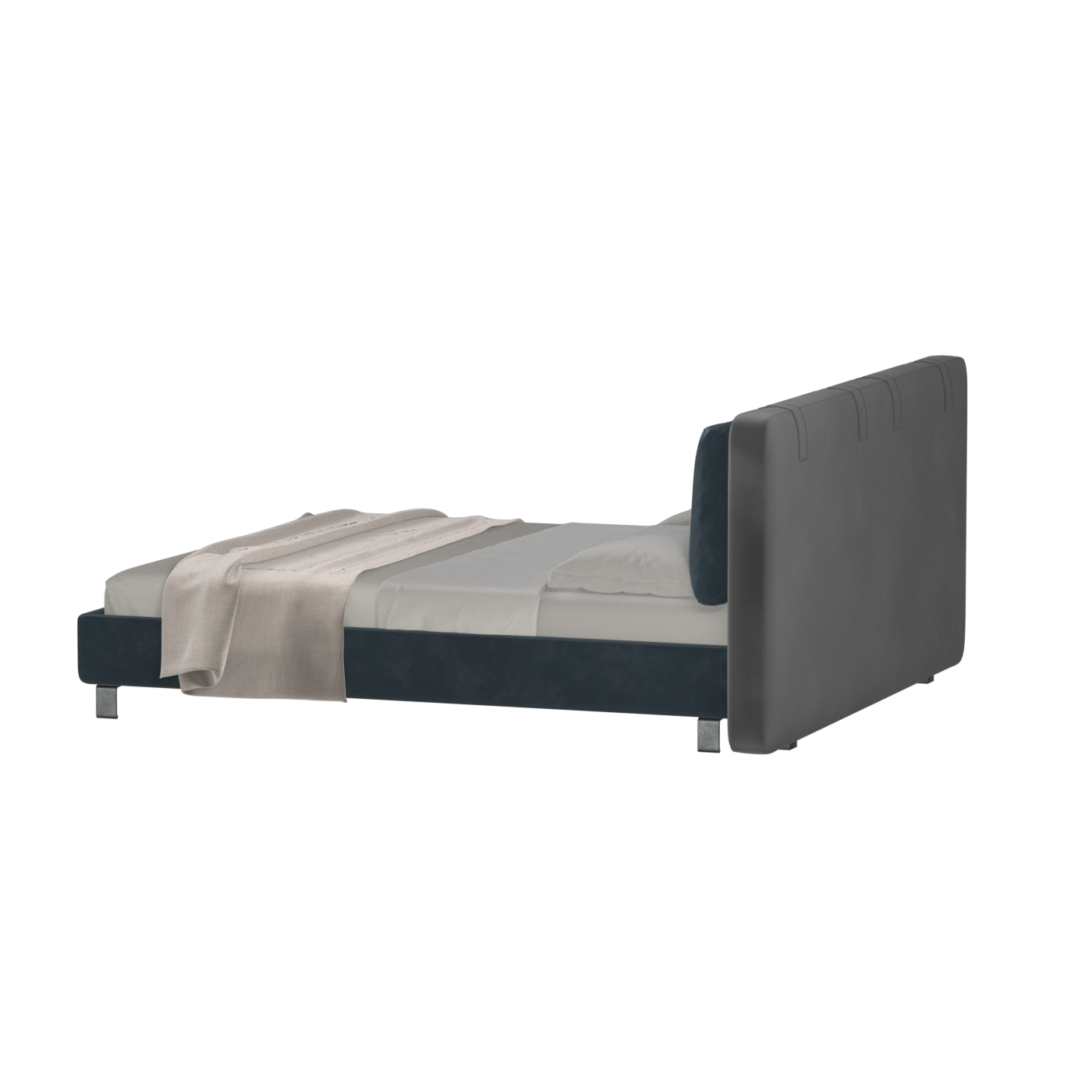 Giovanna Double Bed with Elegant Headboard