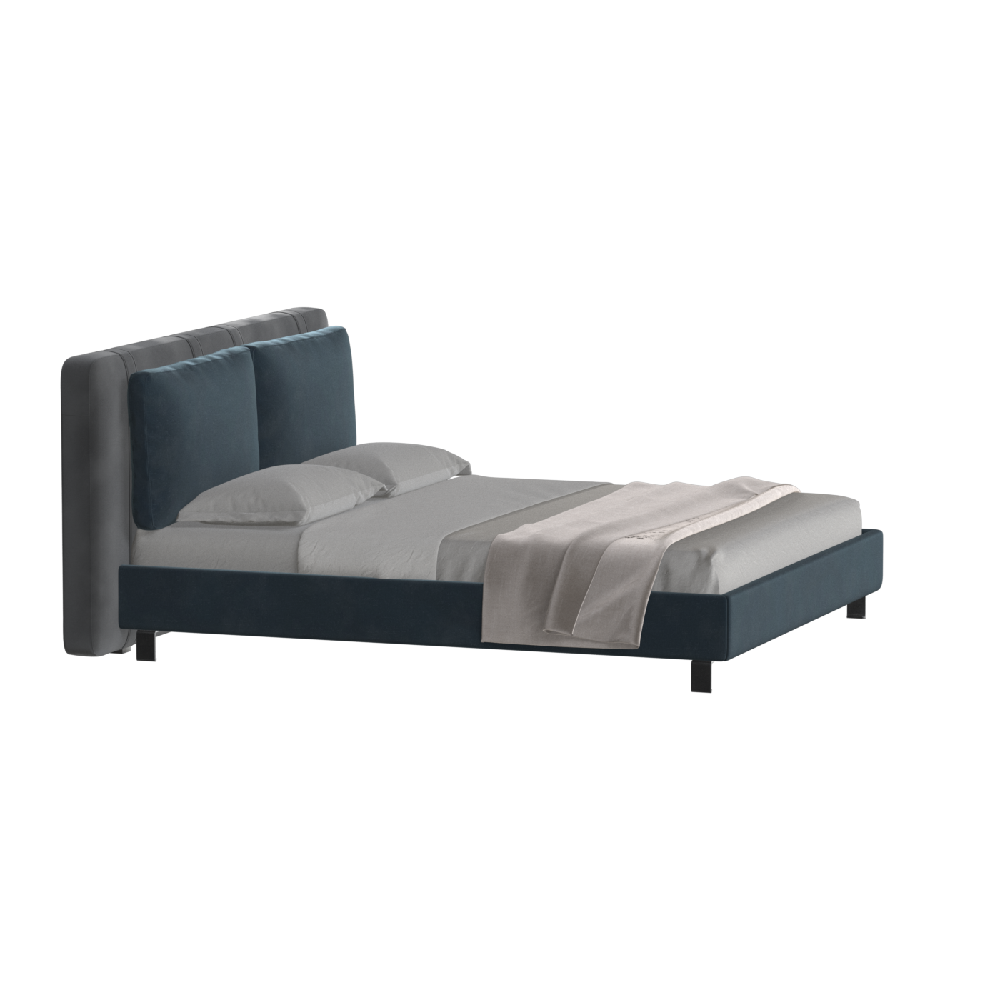 Giovanna Double Bed with Elegant Headboard