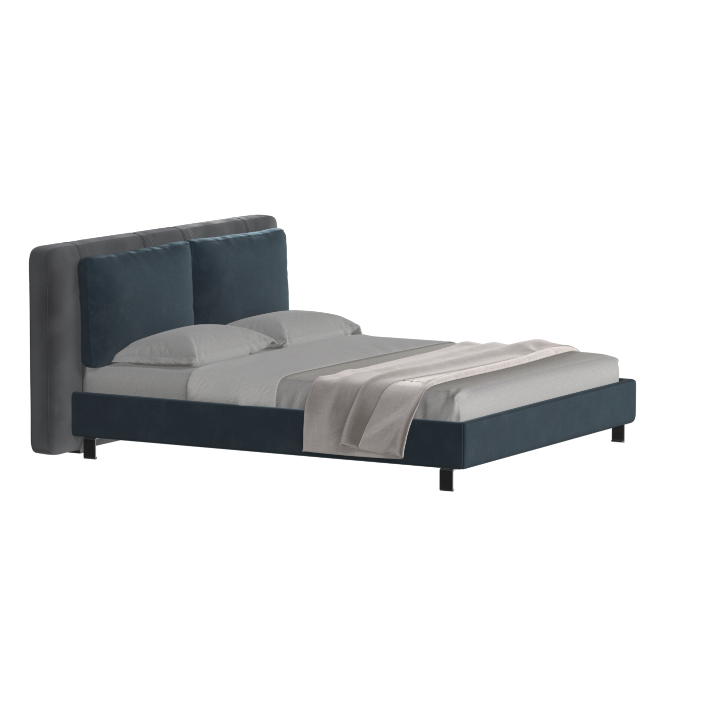 Giovanna Double Bed with Elegant Headboard