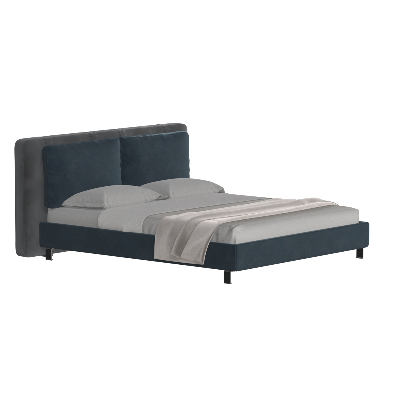 Giovanna Double Bed with Elegant Headboard