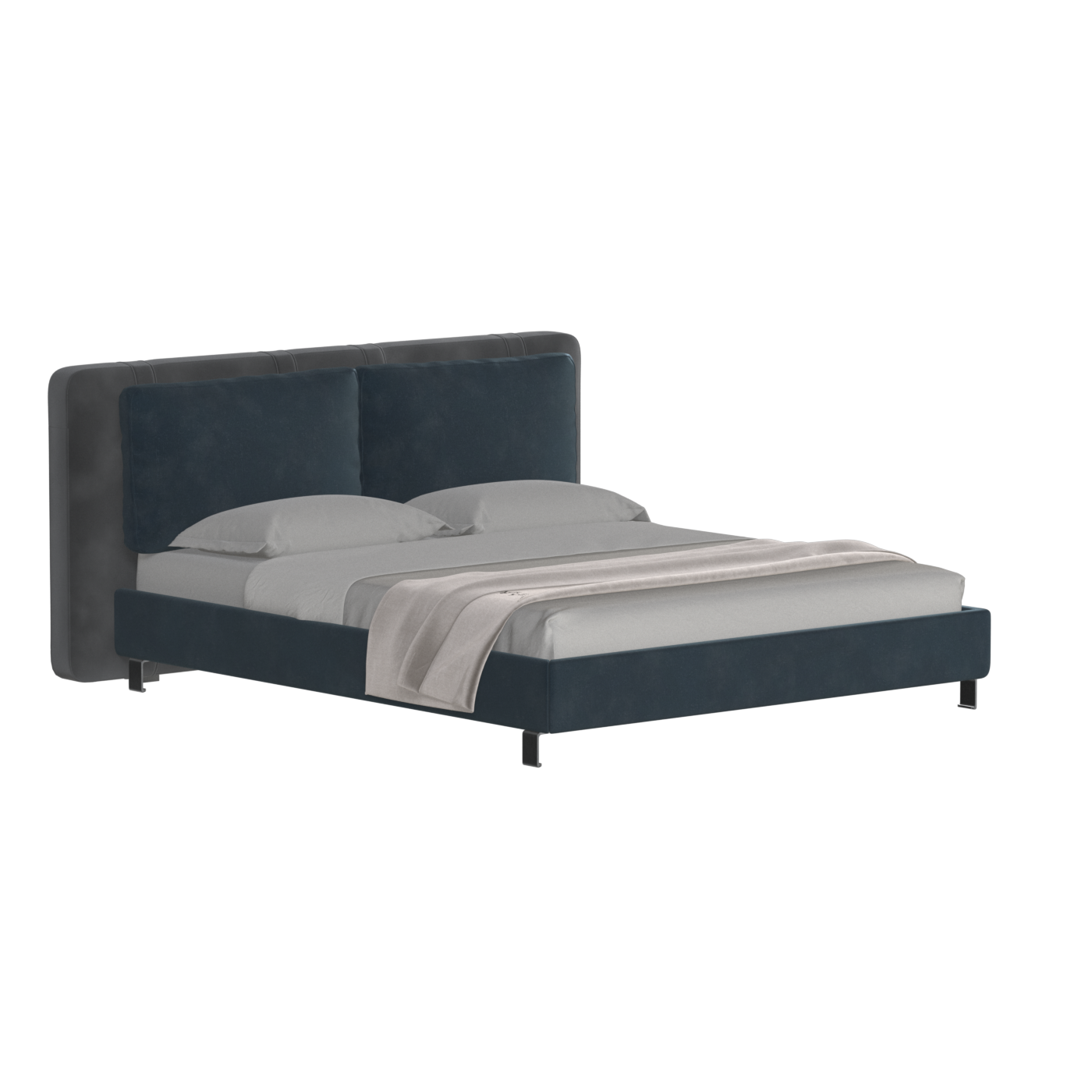 Giovanna Double Bed with Elegant Headboard