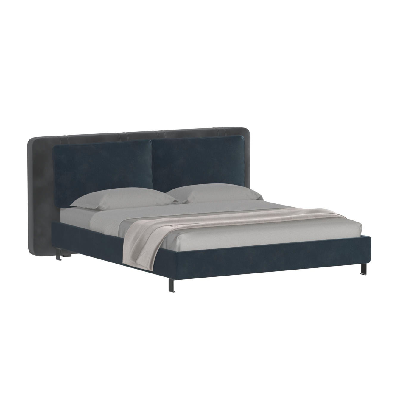 Giovanna Double Bed with Elegant Headboard