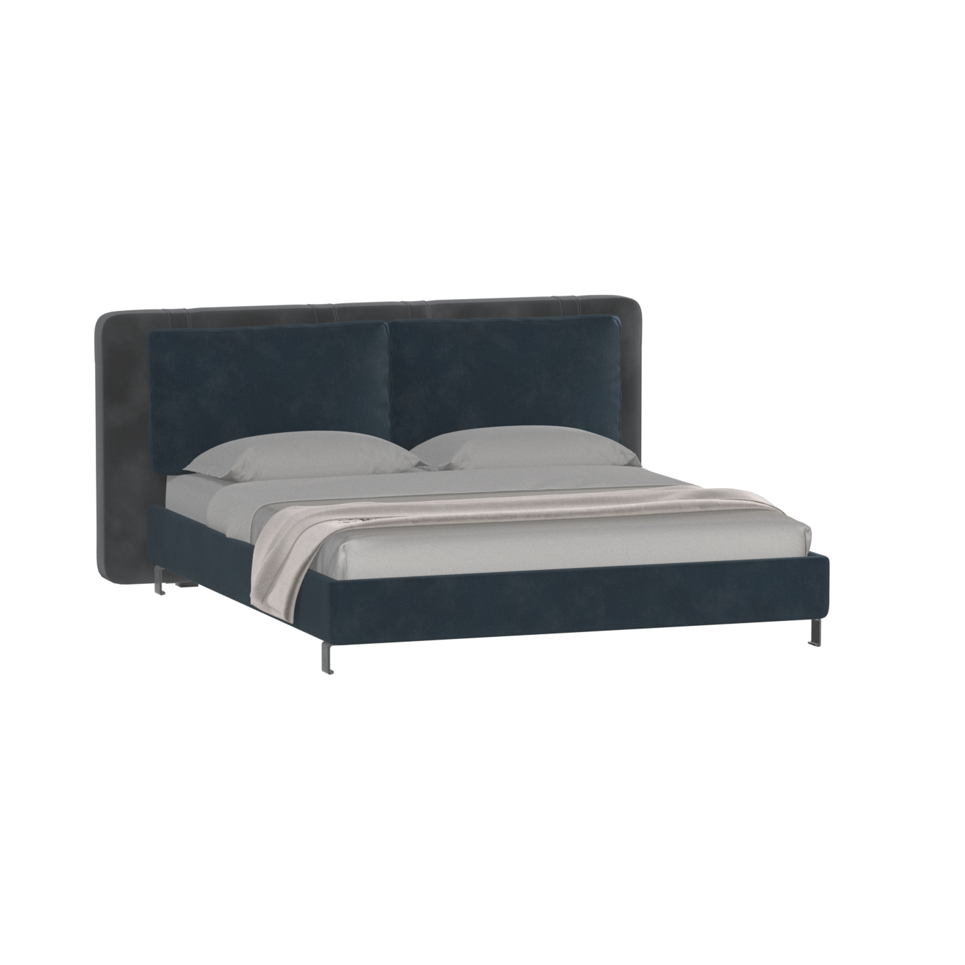 Giovanna Double Bed with Elegant Headboard