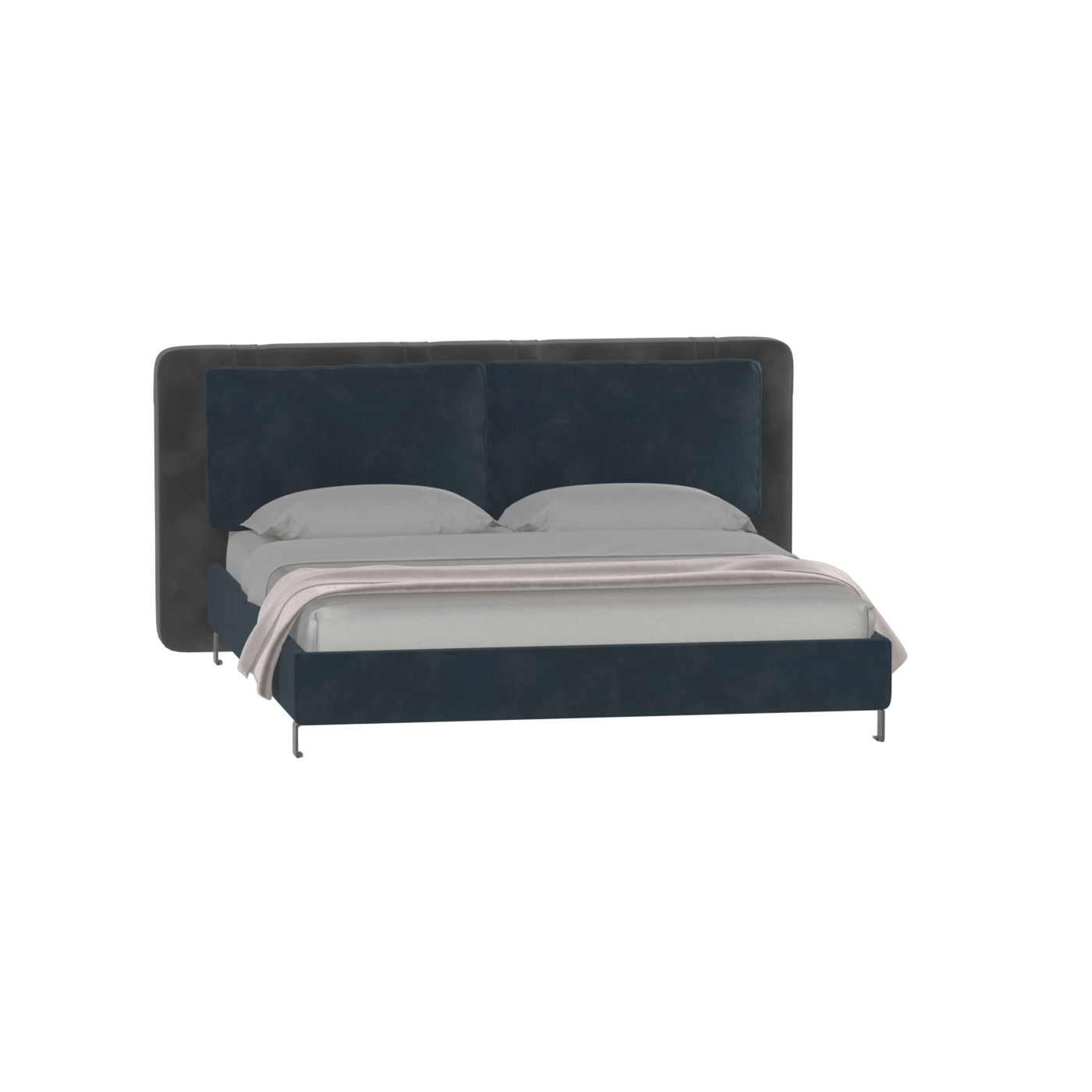 Giovanna Double Bed with Elegant Headboard