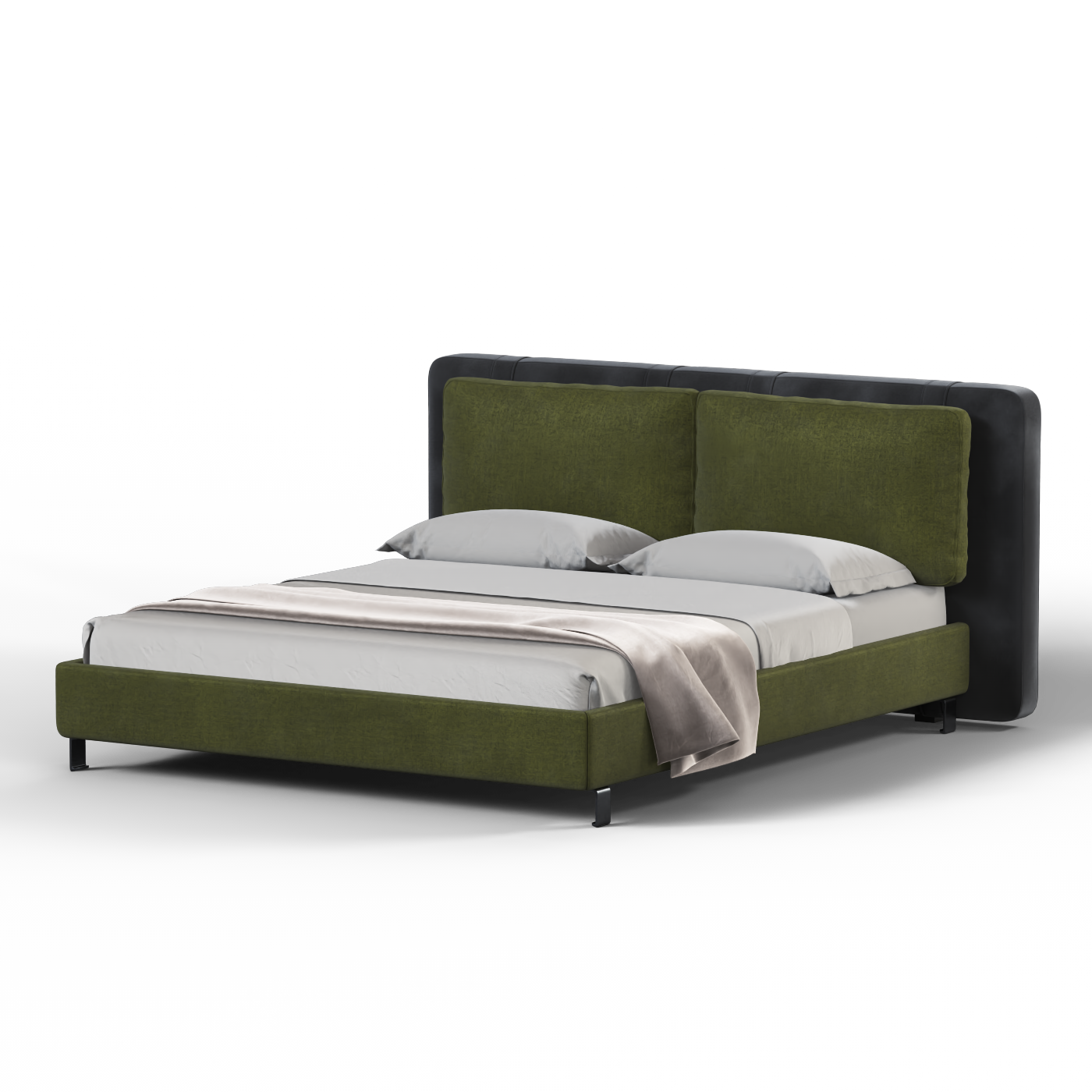 Giovanna Double Bed with Elegant Headboard