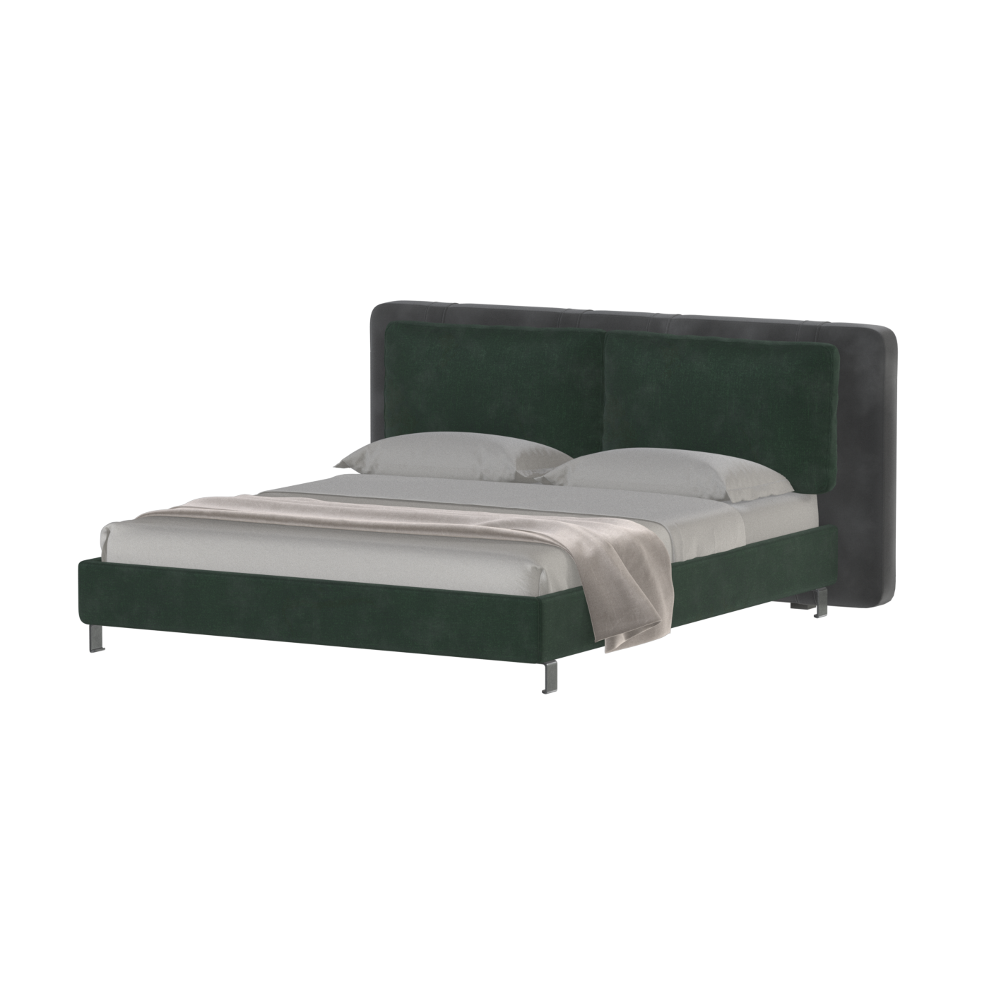 Giovanna Double Bed with Elegant Headboard