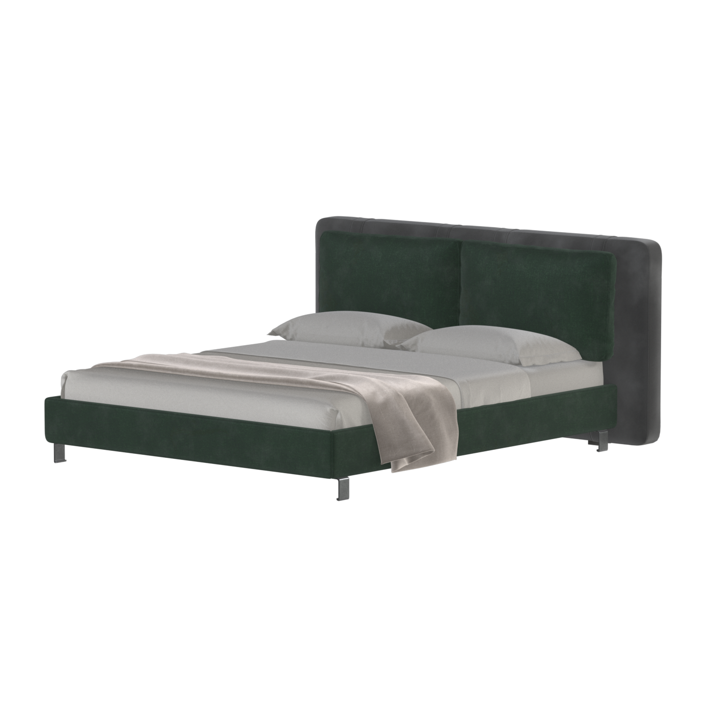 Giovanna Double Bed with Elegant Headboard